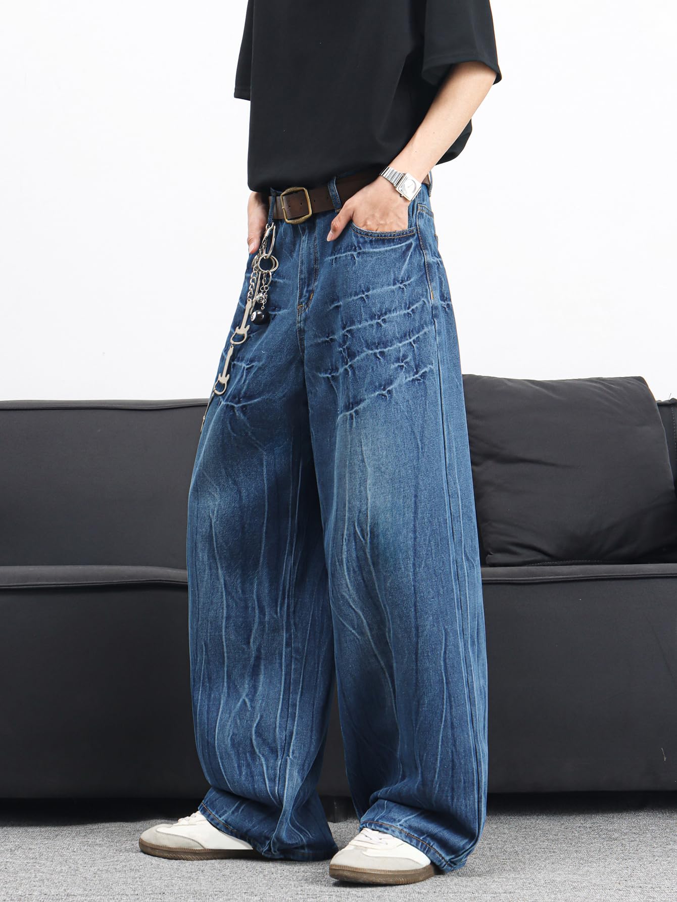 Zewool Men’s Distressed Baggy Jeans