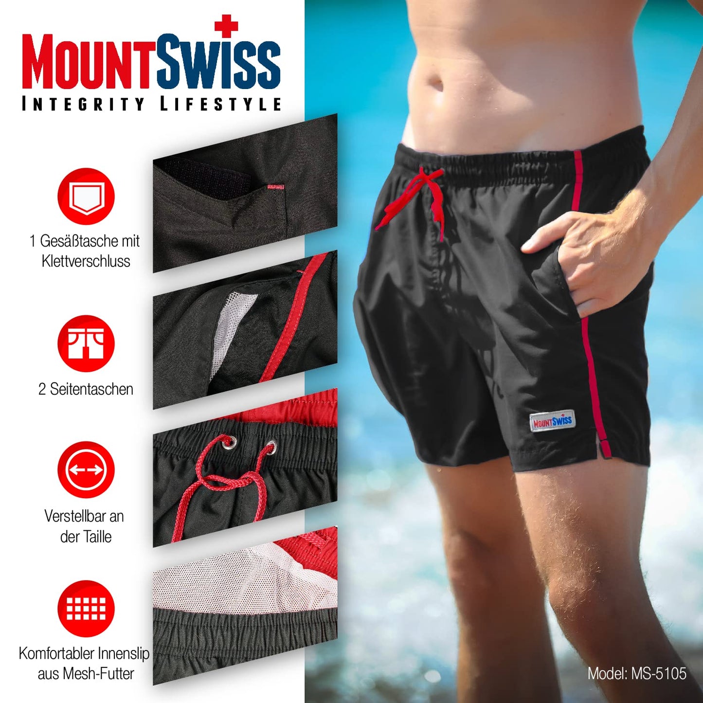 Mount Swiss Men’s Swim Shorts Dario