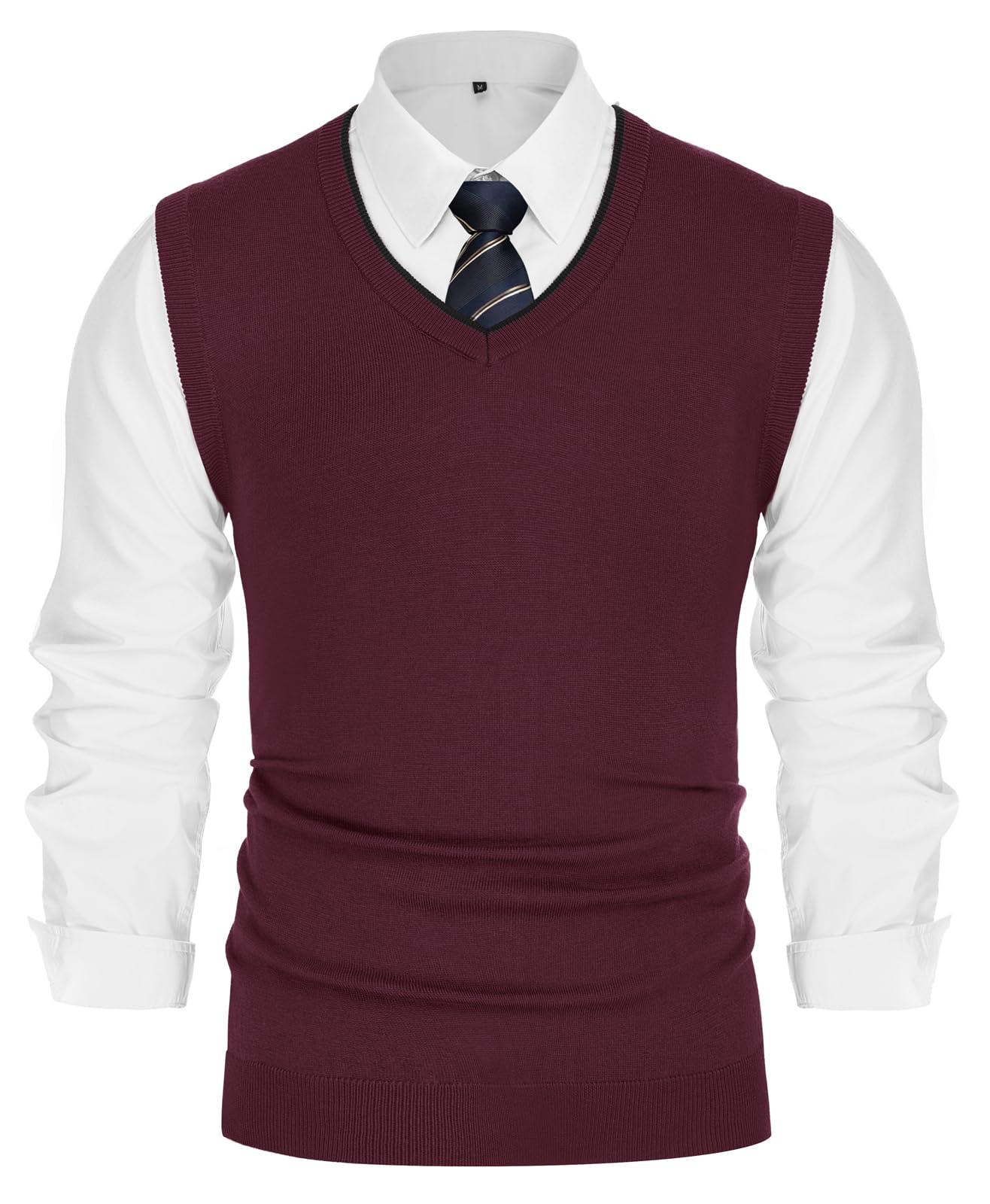 PJ PAUL JONES Men’s Sweater Vest – Wool Blend V-Neck Pullover
