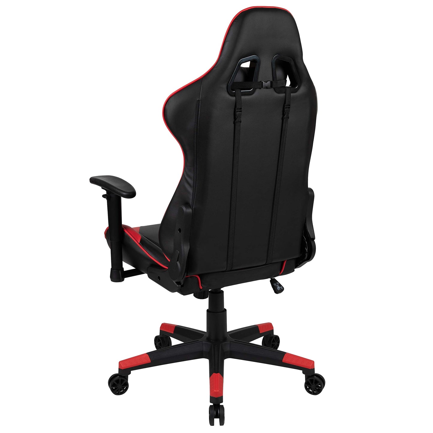 Flash Furniture X30 Gaming-Stuhl, ergonomischer Bürostuhl für PC- und Gaming-Setups, verstellbarer Rennsport-Stuhl mit vollständig verstellbarer Rückenunterstützung, schwarz mit weißer Verzierung