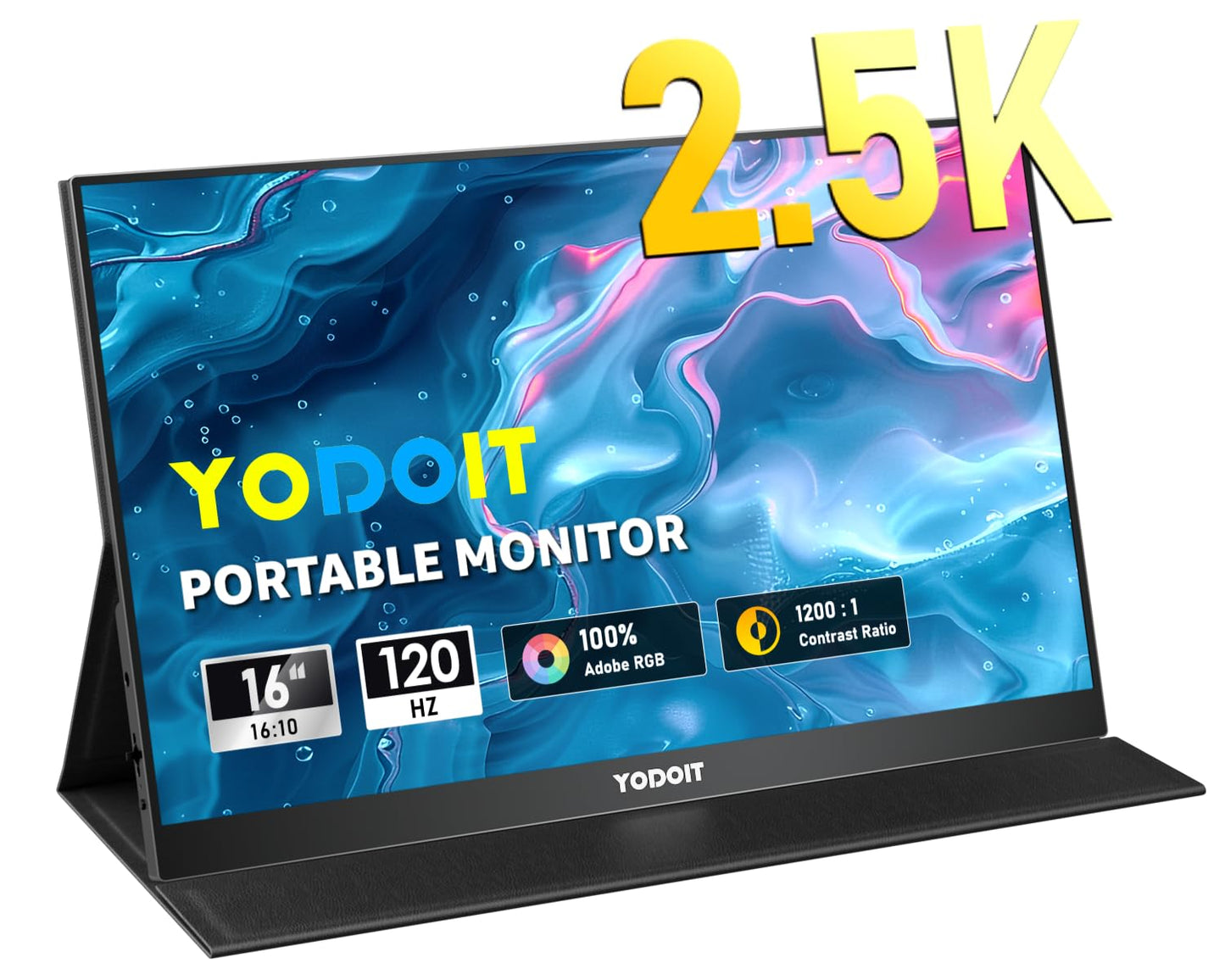 Yodoit Portable Monitor 15,6 Zoll 1920 x 1080 FHD Tragbarer Monitor IPS-Display mit USB Typ C Eingebaute Lautsprecher Eye Care Bildschirm für PC, Laptop, Xbox, PS 3/4/5, Switch und TV