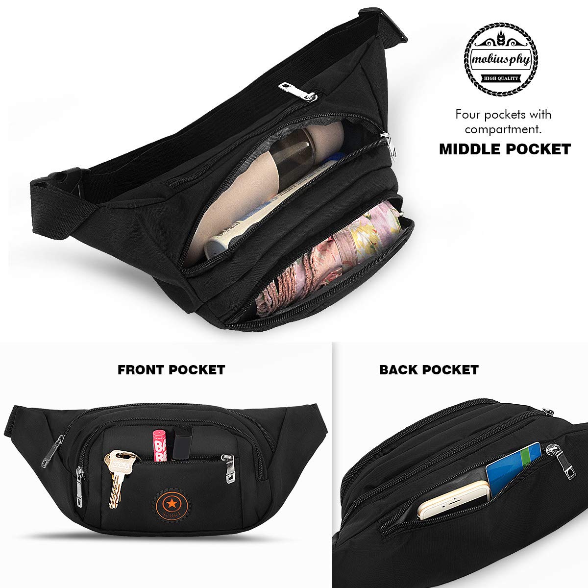 Waterproof Waist Bag – Lightweight Running Belt for Men & Women