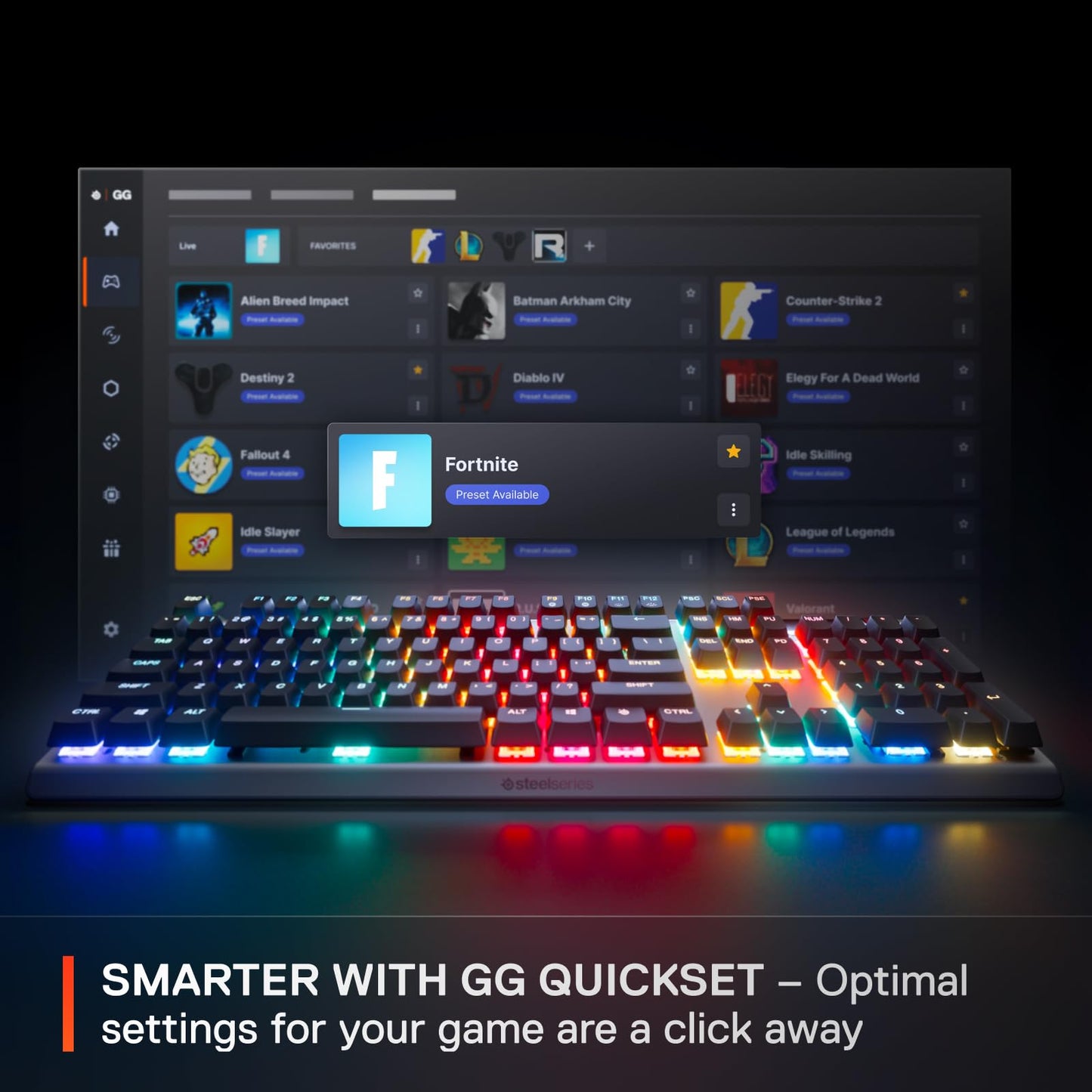 SteelSeries Apex Pro Gen 3 - HyperMagnetic Gaming-Tastatur - OmniPoint 3.0 Switches - anpassbares Ansprechverhalten - Rapid Trigger - Rapid Tap/SOCD - OLED - RGB - PBT-Keycaps - DE Layout QWERTZ