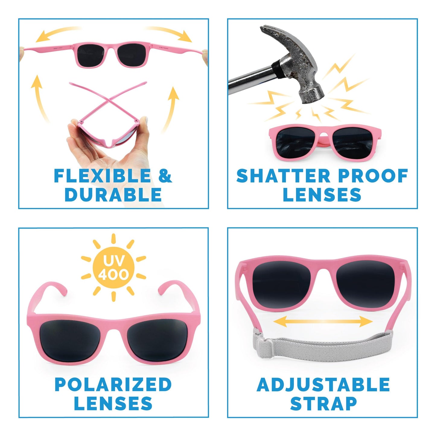 Jan & Jul Kinder UVA UVB-Schutz Flexible Sonnenbrille