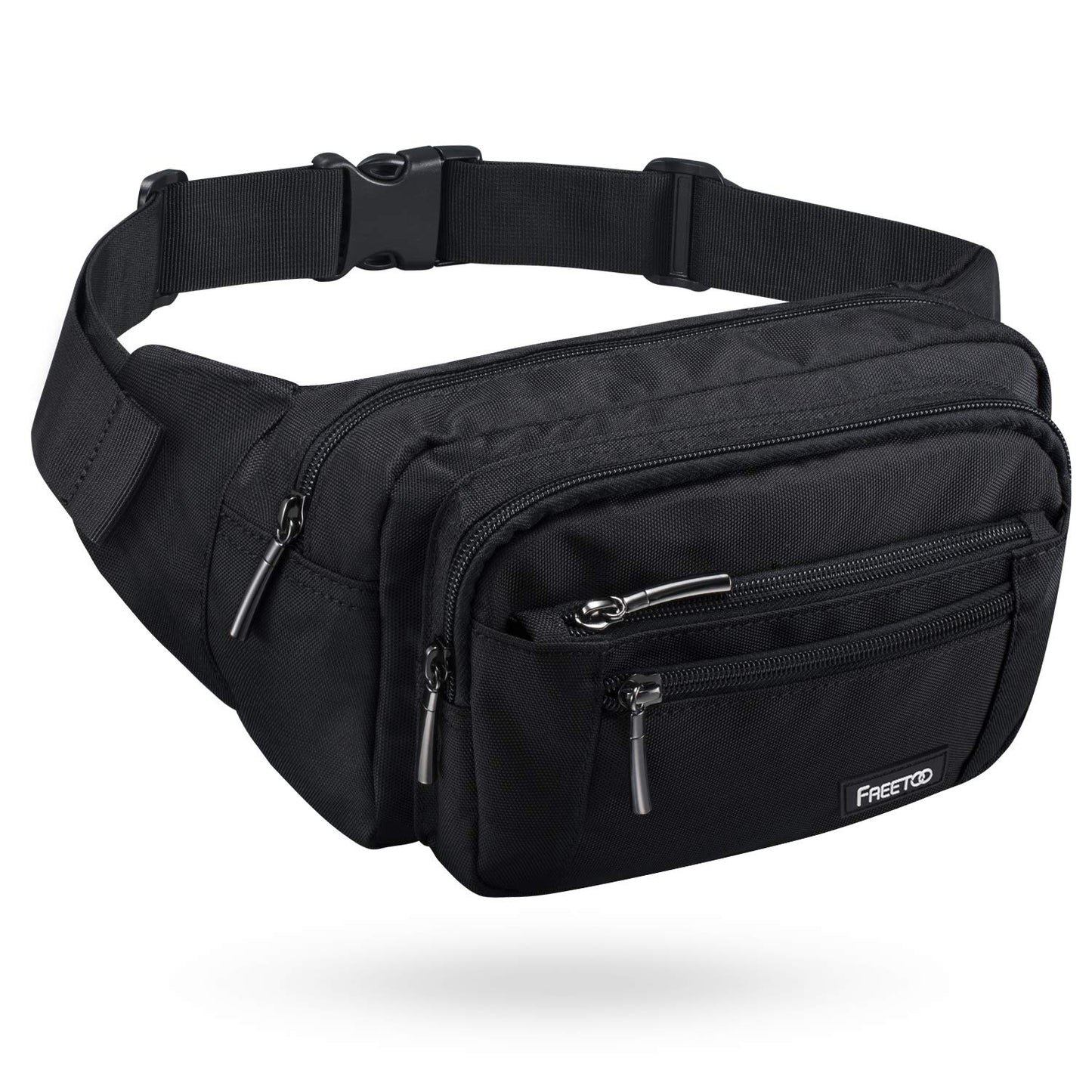 FREETOO Waist Bag – Waterproof Fanny Pack with 6 Zippered Pockets