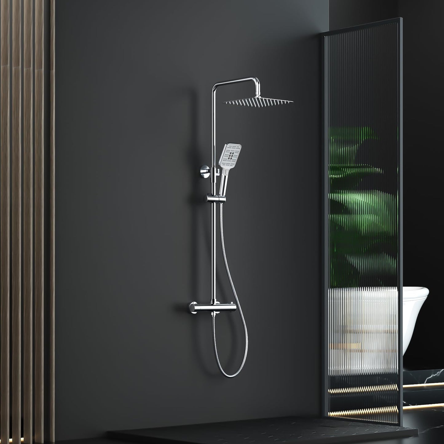 Rainsworth Thermostatic Shower System Round Rain Shower Set