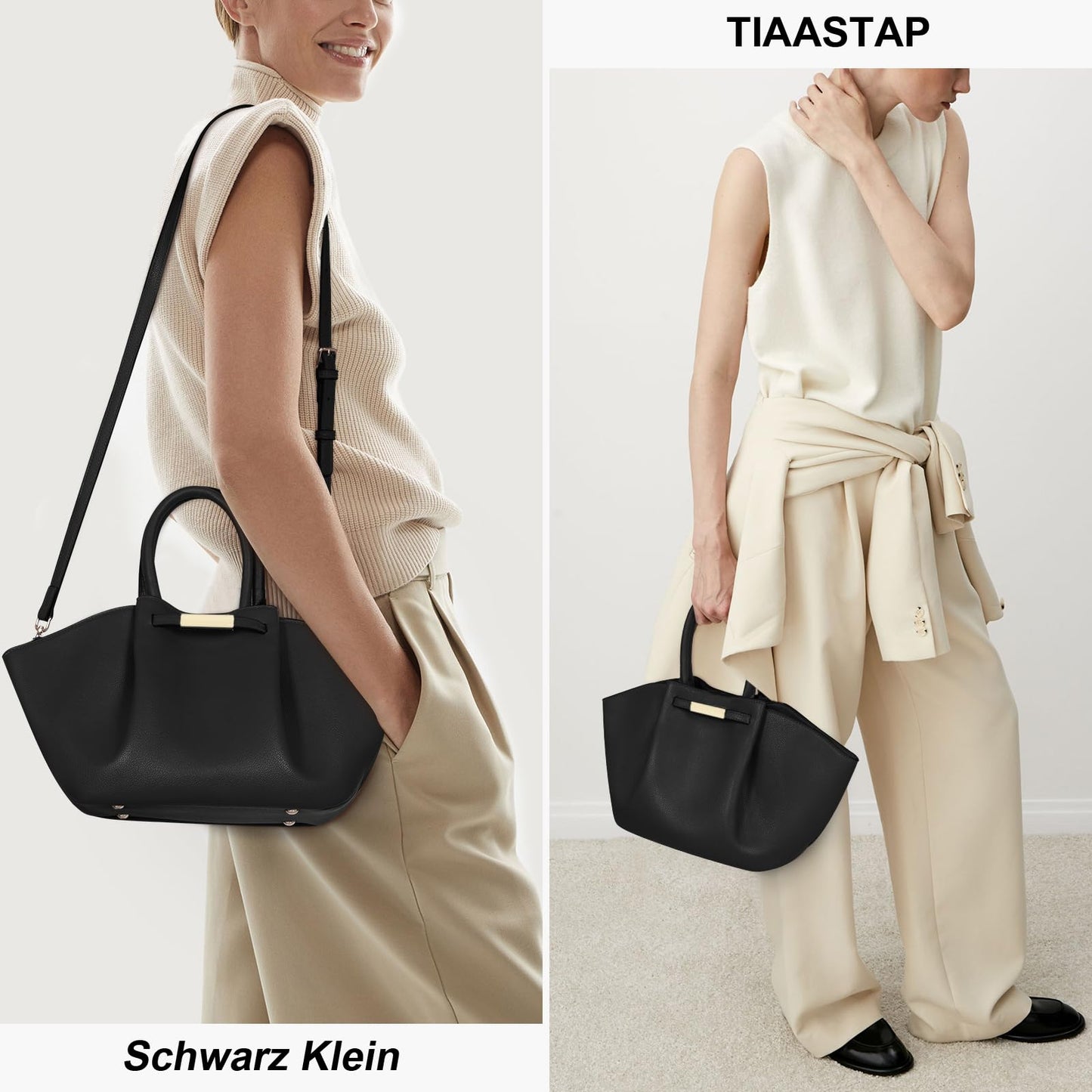 Large Faux Leather Tote Bag for Women