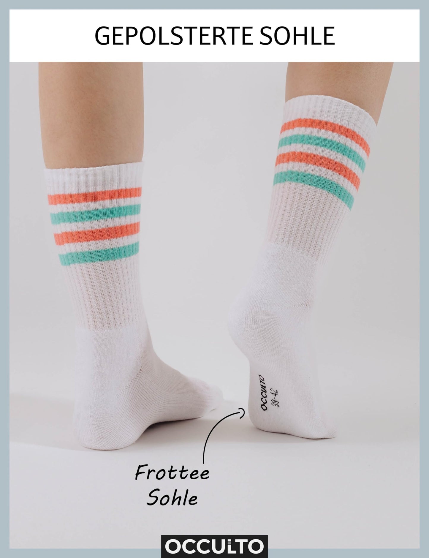 Occulto Women's Retro Tennis Socks – 6-Pack