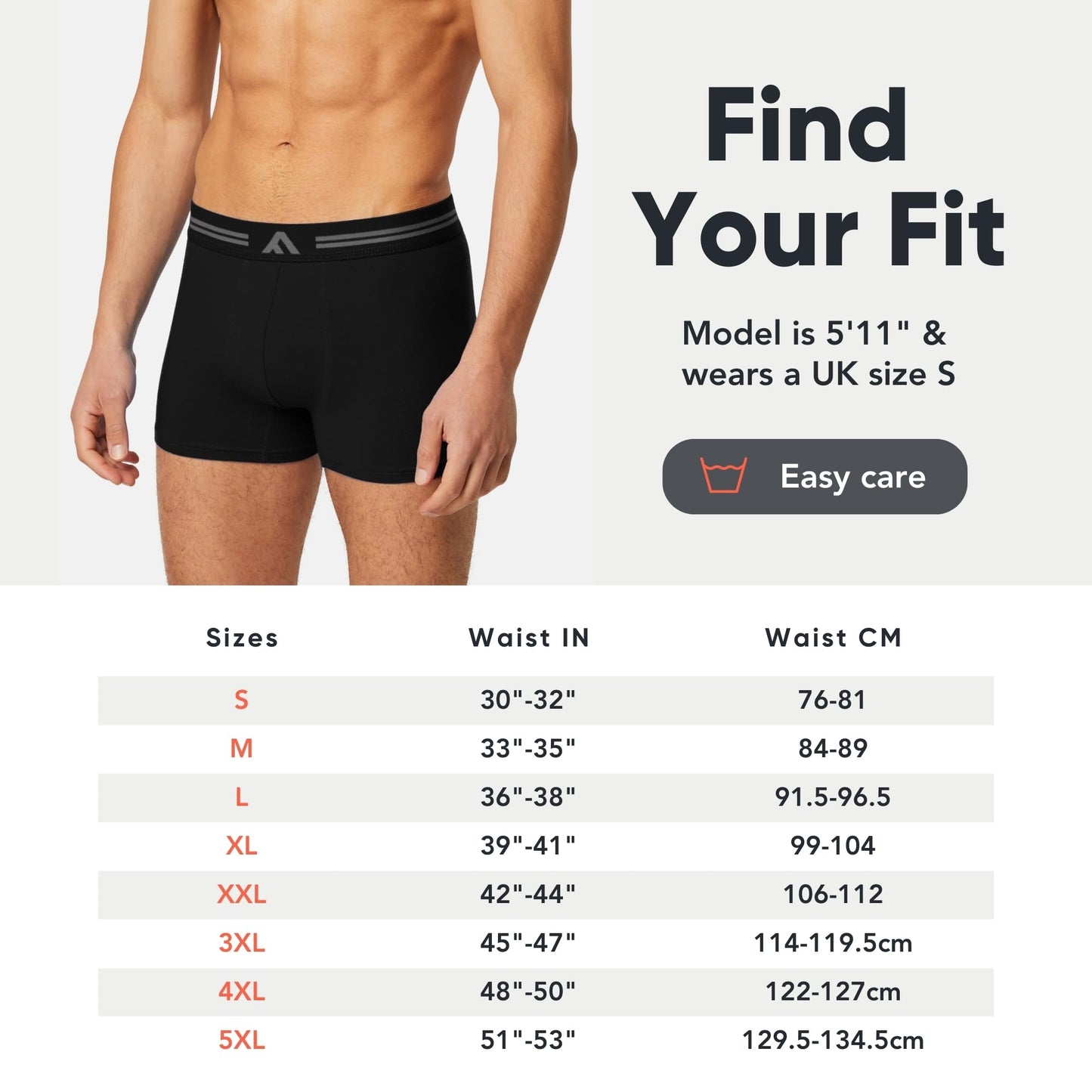 FM London 5-Pack Bamboo Men’s Boxer Shorts with Stretch-Fit Design