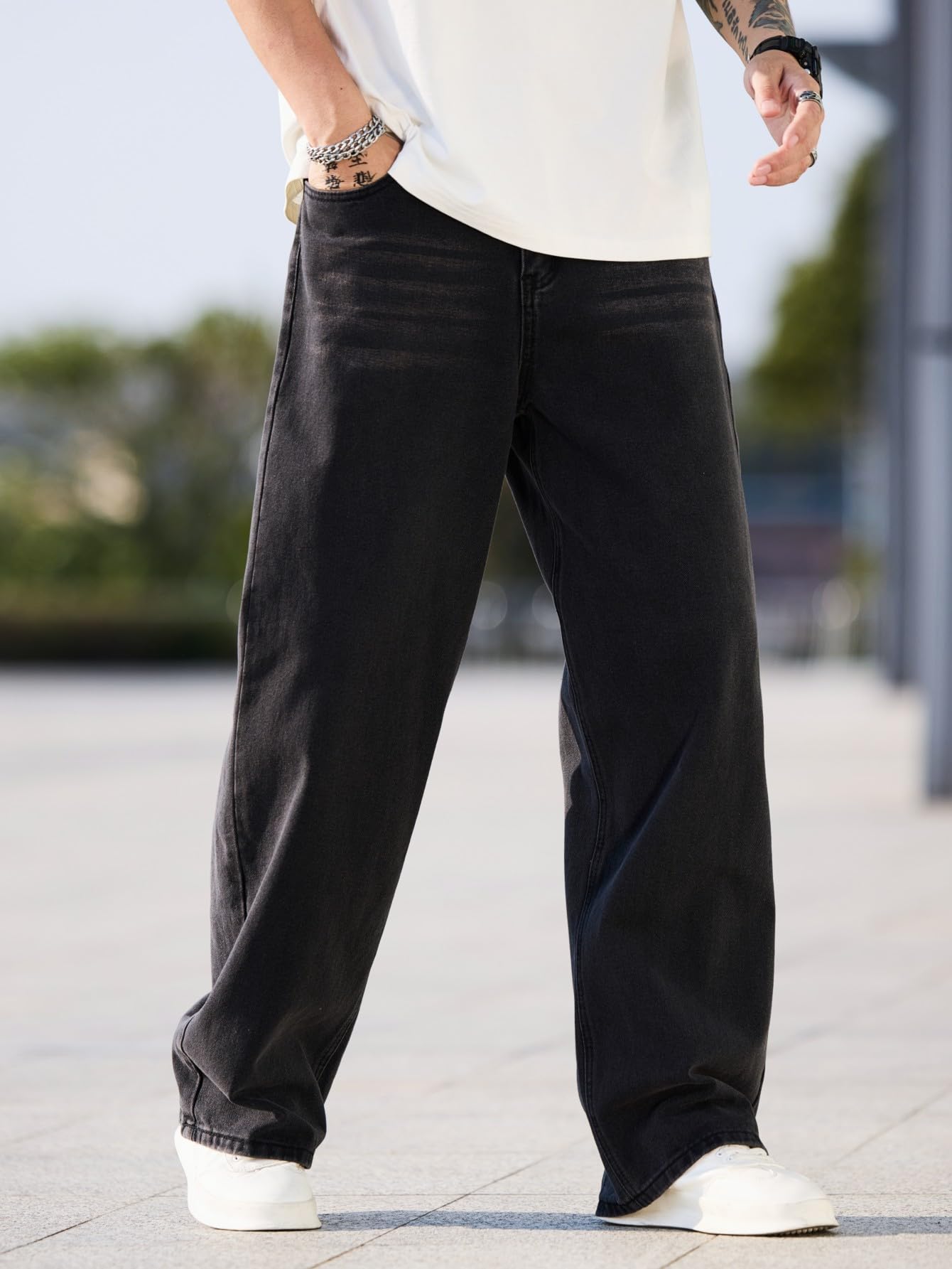 Zewool Men’s Baggy Jeans – Extra Loose Fit Skater Pants