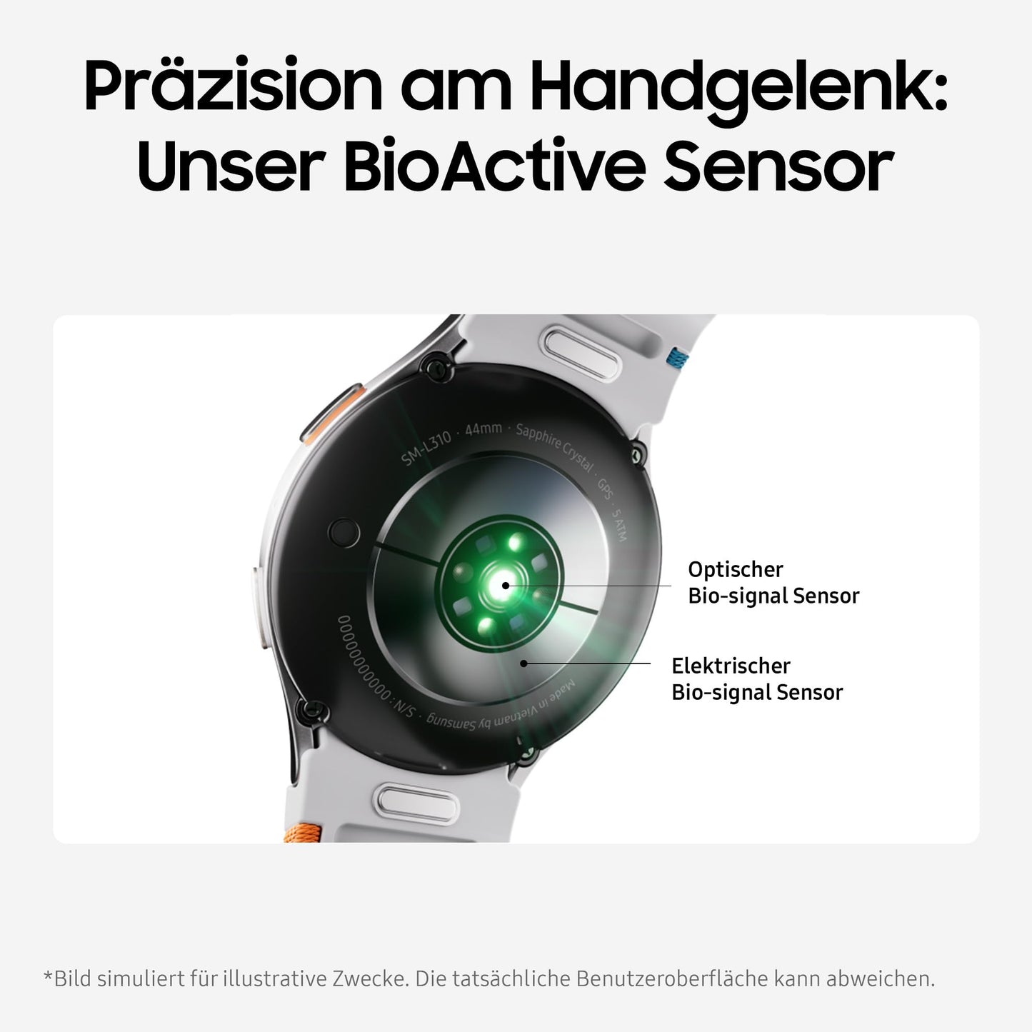 Samsung Galaxy Watch7 Smartwatch, Fitness-Uhr, Fitness Tracker und Aktivitätstracker, 44 mm, Bluetooth, Silver, Inkl. 36 Monate Herstellergarantie