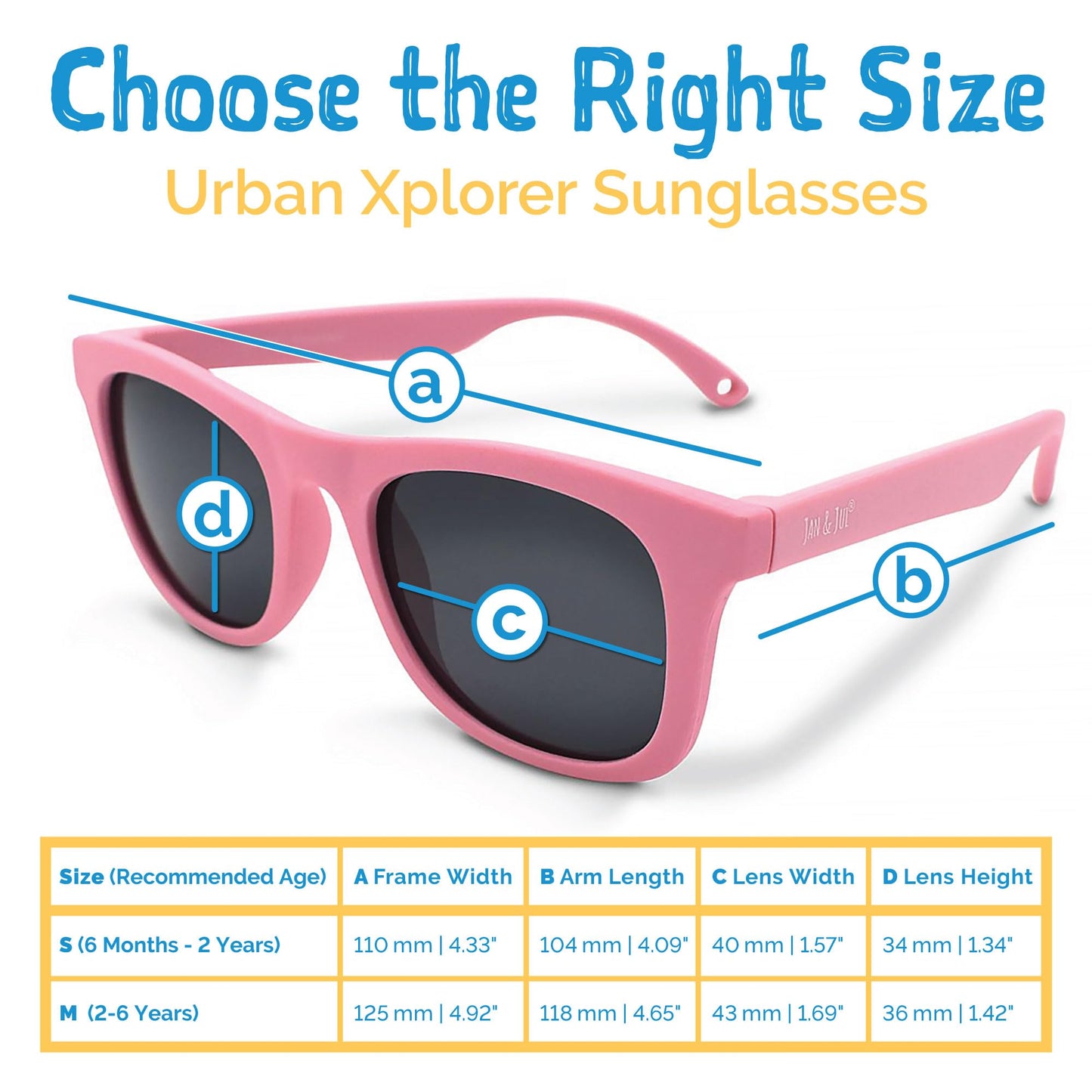 Jan & Jul Kinder UVA UVB-Schutz Flexible Sonnenbrille