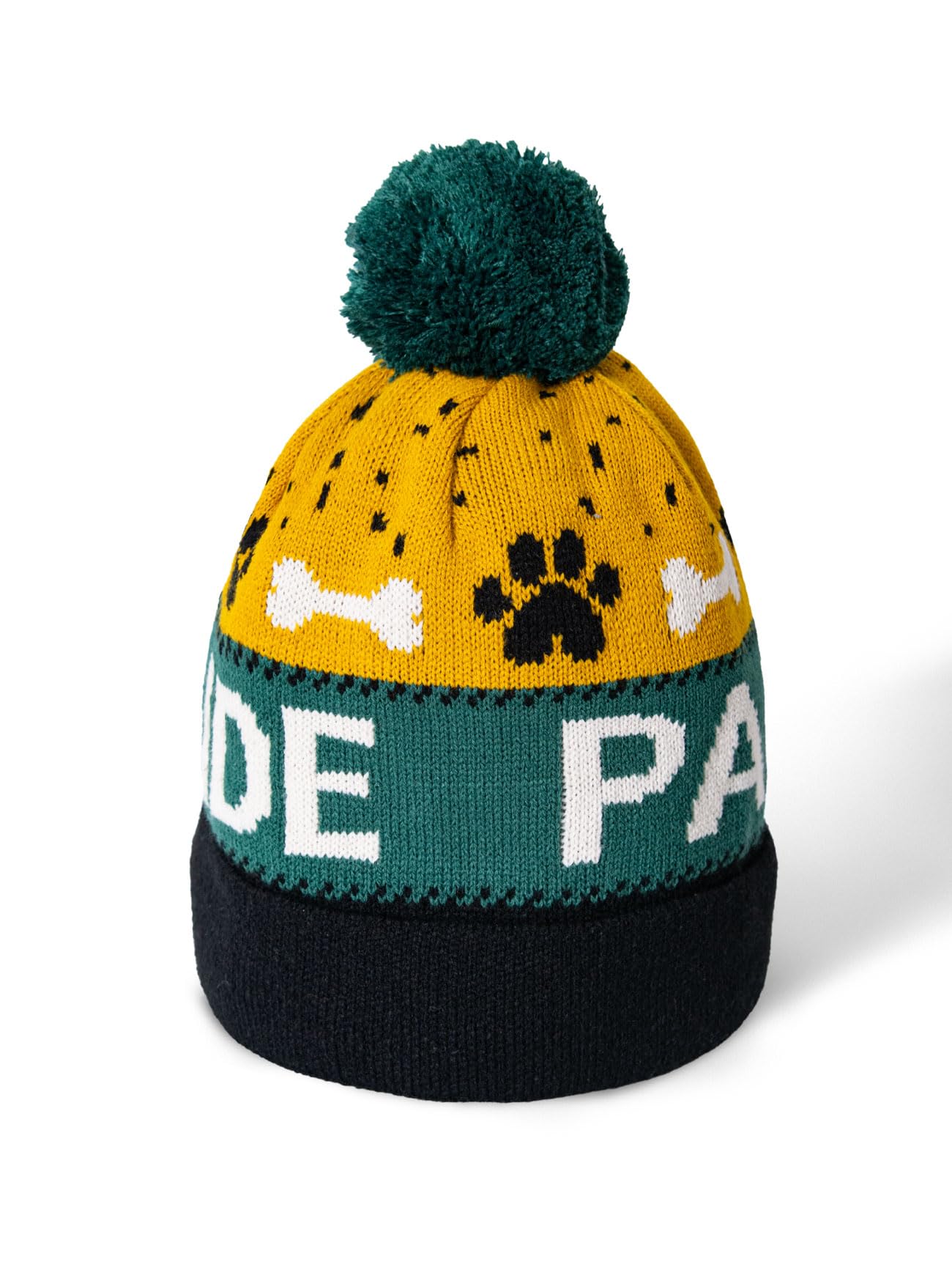 Happy Words Hats, Hats & Caps for Men and Women - Men's Hat with Bobble - Warm Winter Hat with Colourful Pattern - Knitted Hat Made of Acrylic Fabric - Gifts for Women and Men