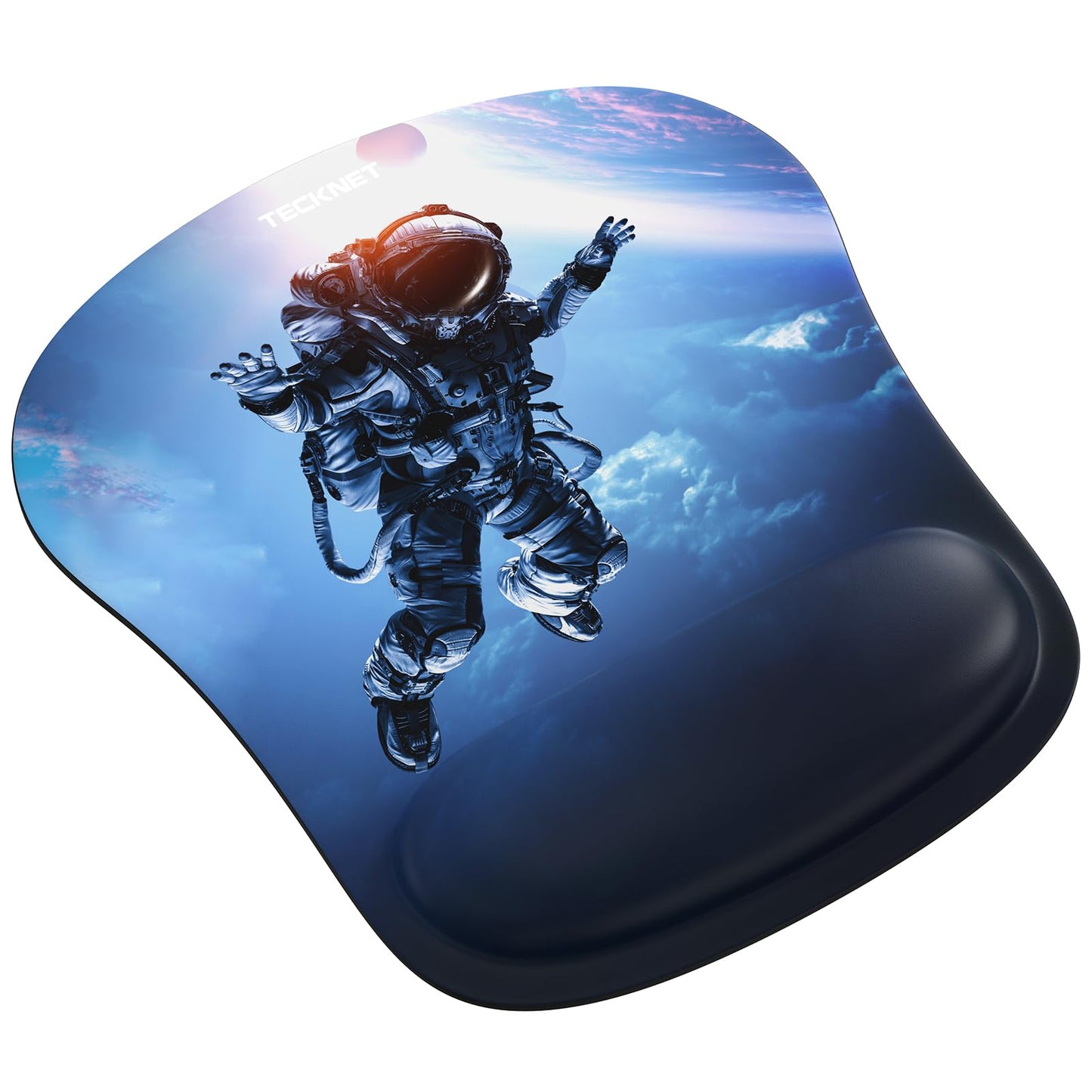 TECKNET Mauspad mit Gelkissen, Memory Foam Mousepad Ergonomisches Wasserdicht Komfort Mausmatte mit Handgelenkpolster Handauflage für Alle Maus Offfice Heim Computer Laptop