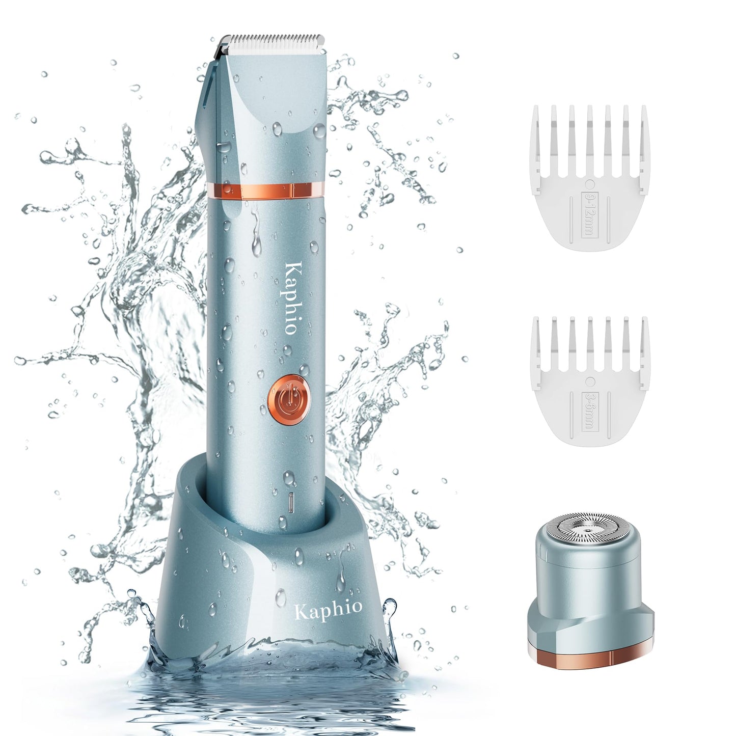Bikini Trimmer für Frauen Schamhaare 2 in 1 Eletctric Rasierer für Frauen Wiederaufladbarer Eletctric Rasierer für Frauen IPX7 Wasserdicht Bikini Trimmer für Achselbein Arm Körper Gesicht (Roségold)