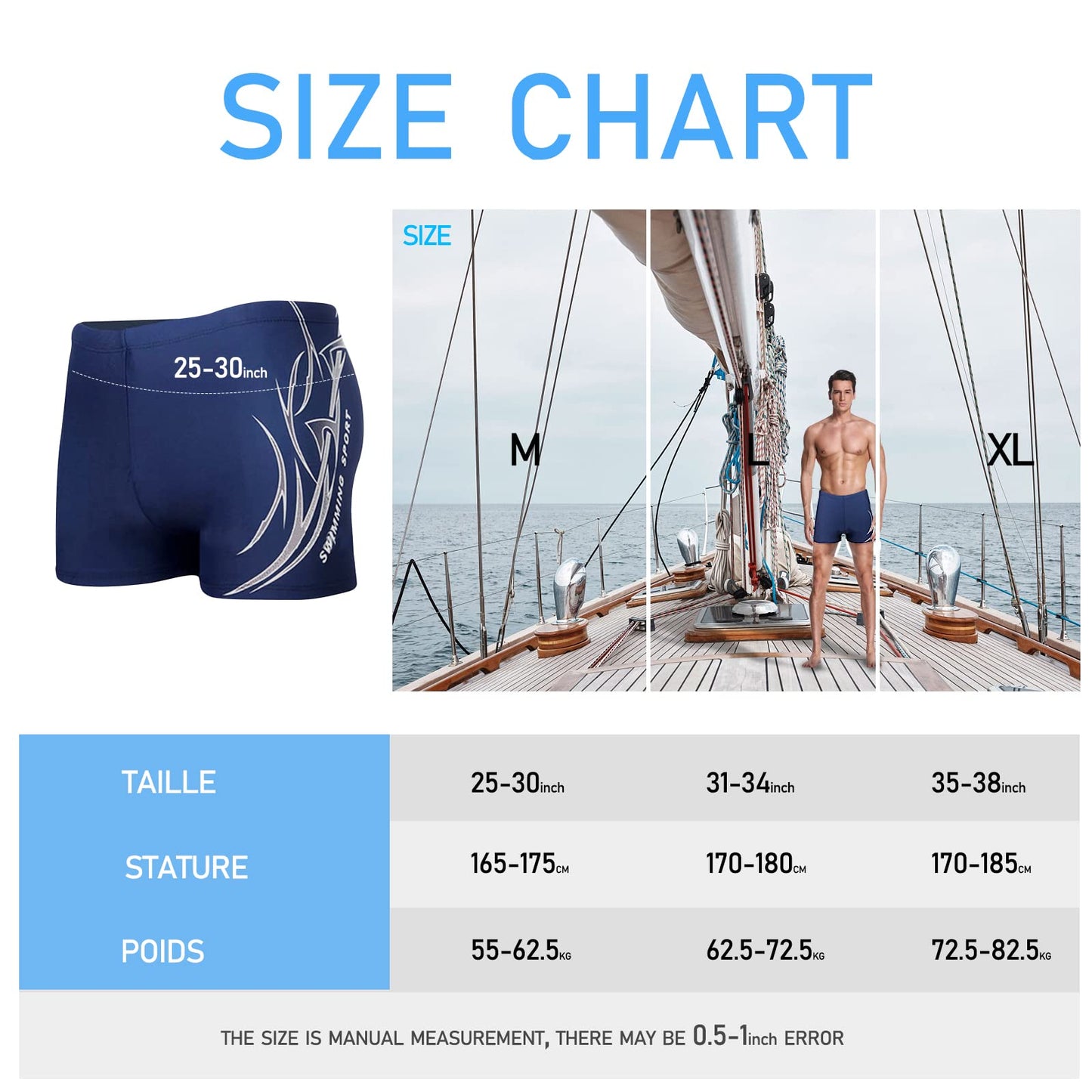 Men’s Jammer Swim Shorts – High-Tech Elastic Swimwear