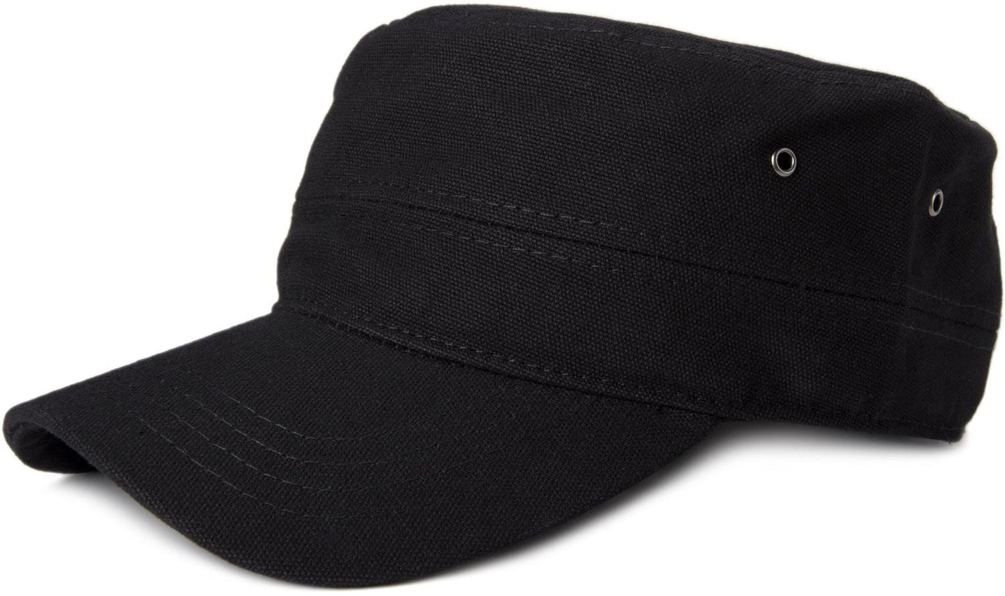 styleBREAKER Unisex Cap im Military-Stil aus robustem Baumwoll-Canvas, Klettverschluss verstellbar 04023020