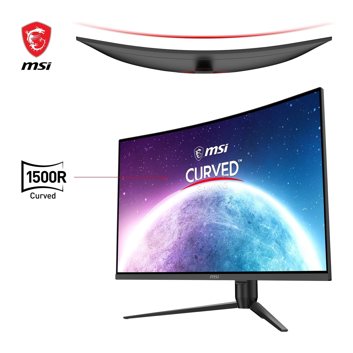 MSI G2422C 23,6 Zoll FHD Curved Gaming Monitor - 1500R 1920 x 1080 VA Panel, 180Hz / 1ms, Adaptive Sync - DP 1.2a, HDMI 2.0b CEC