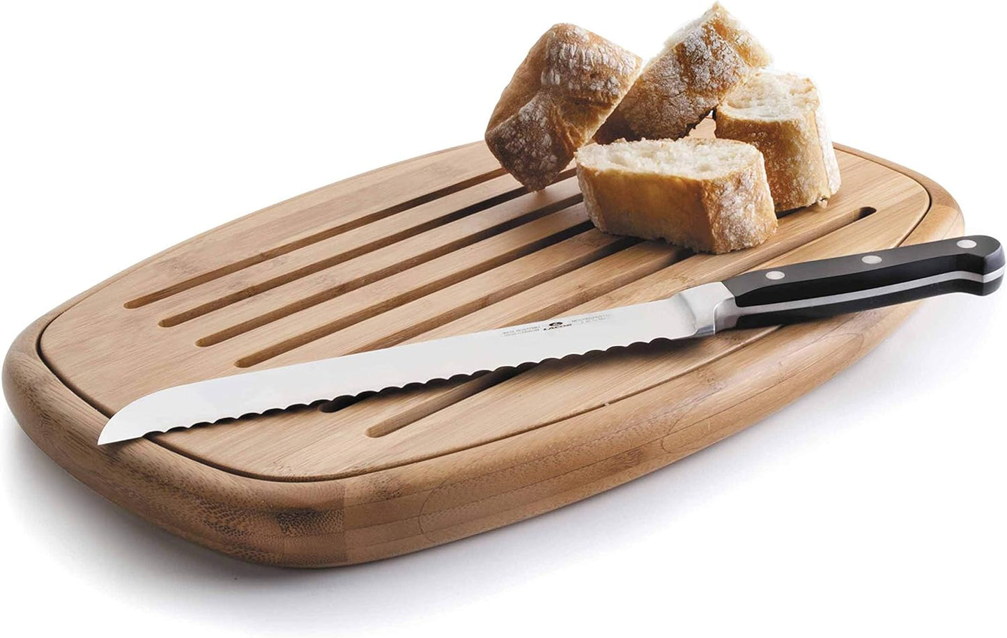 Lacor OVALE Brot SCHNEIDEBRETT Bambu, Bambus, Brown, 40 x 27 x 3 cm