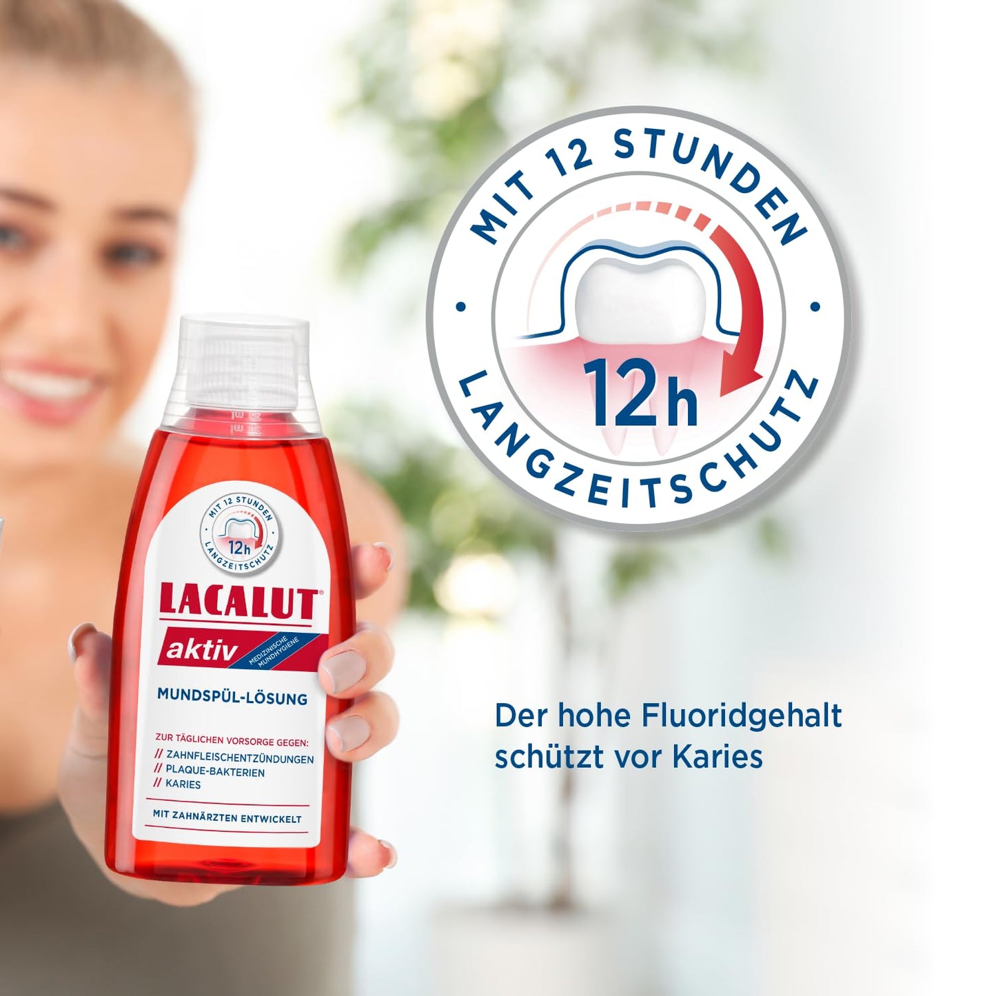 LACALUT aktiv Mundspül-Lösung 300ml – Schützt das Zahnfleisch, erfrischt den Atem