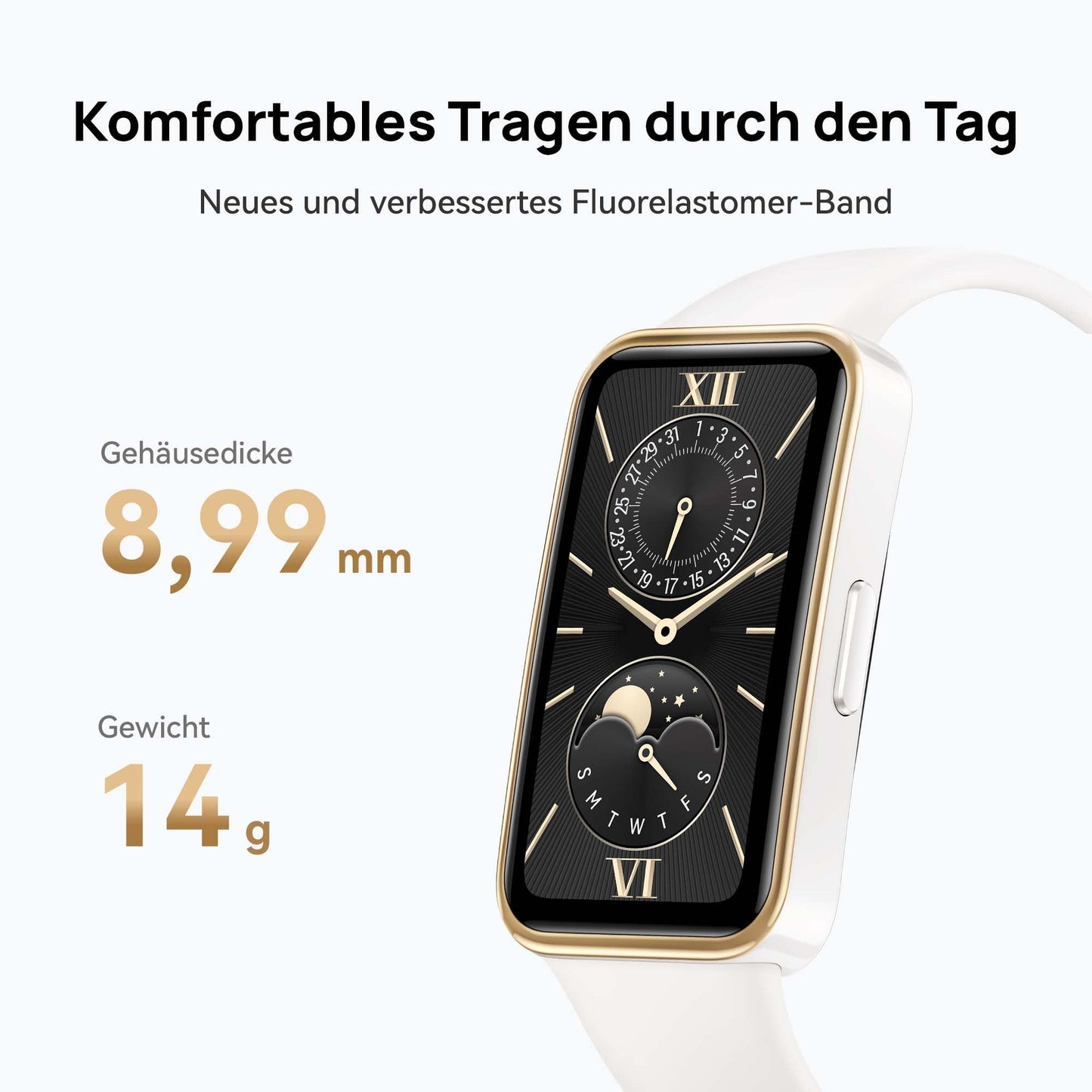 HUAWEI Band 8 Smartwatch, Ultra Flat Design, Sleep Tracking, 2 Week Battery Life, Health and Fitness Tracker, Compatible with Android & iOS, German Version, Midnight Black