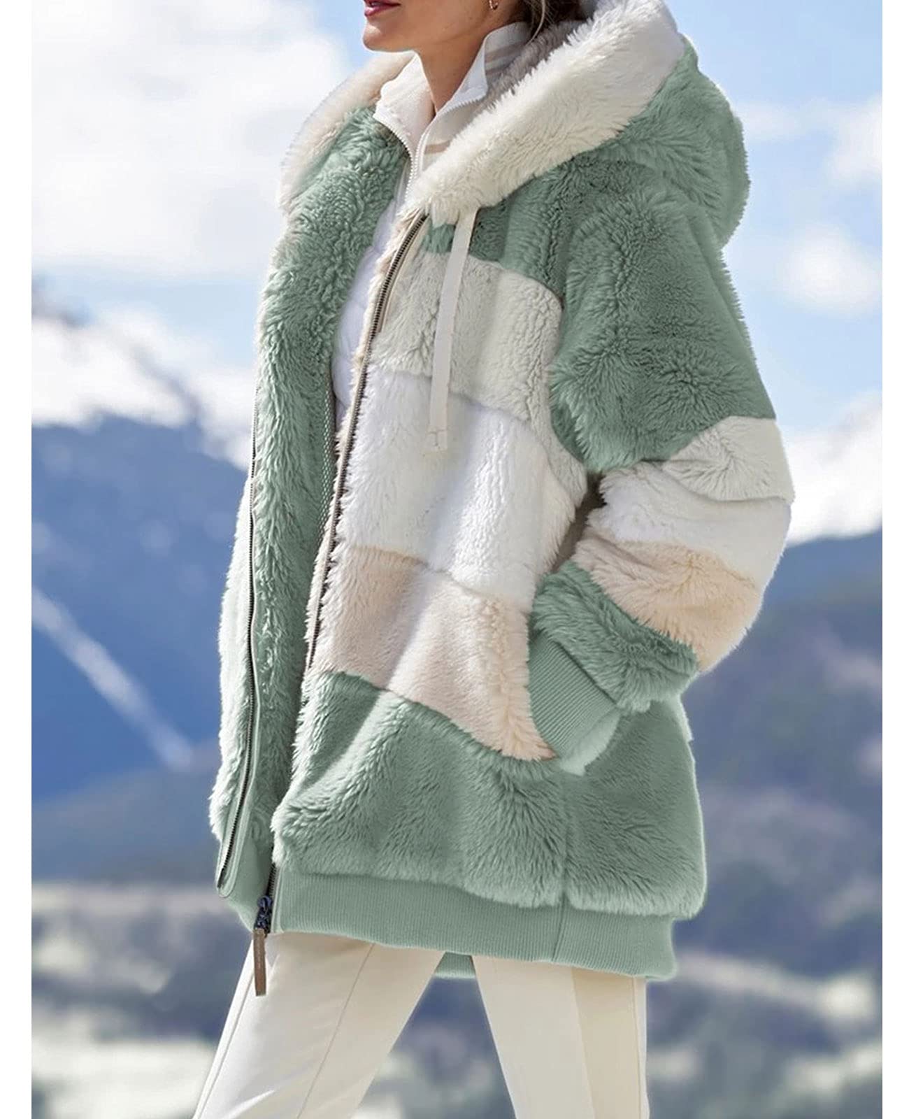Women’s Plush Fleece Hooded Jacket