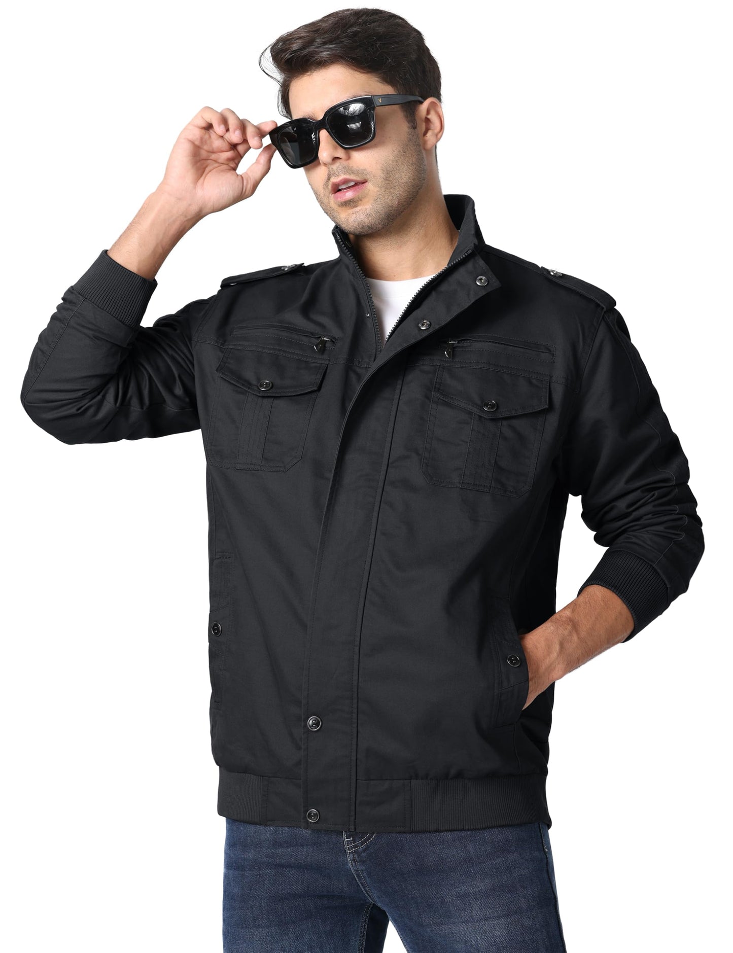 Men's Military Style Jacket – Windproof Utility Jacket