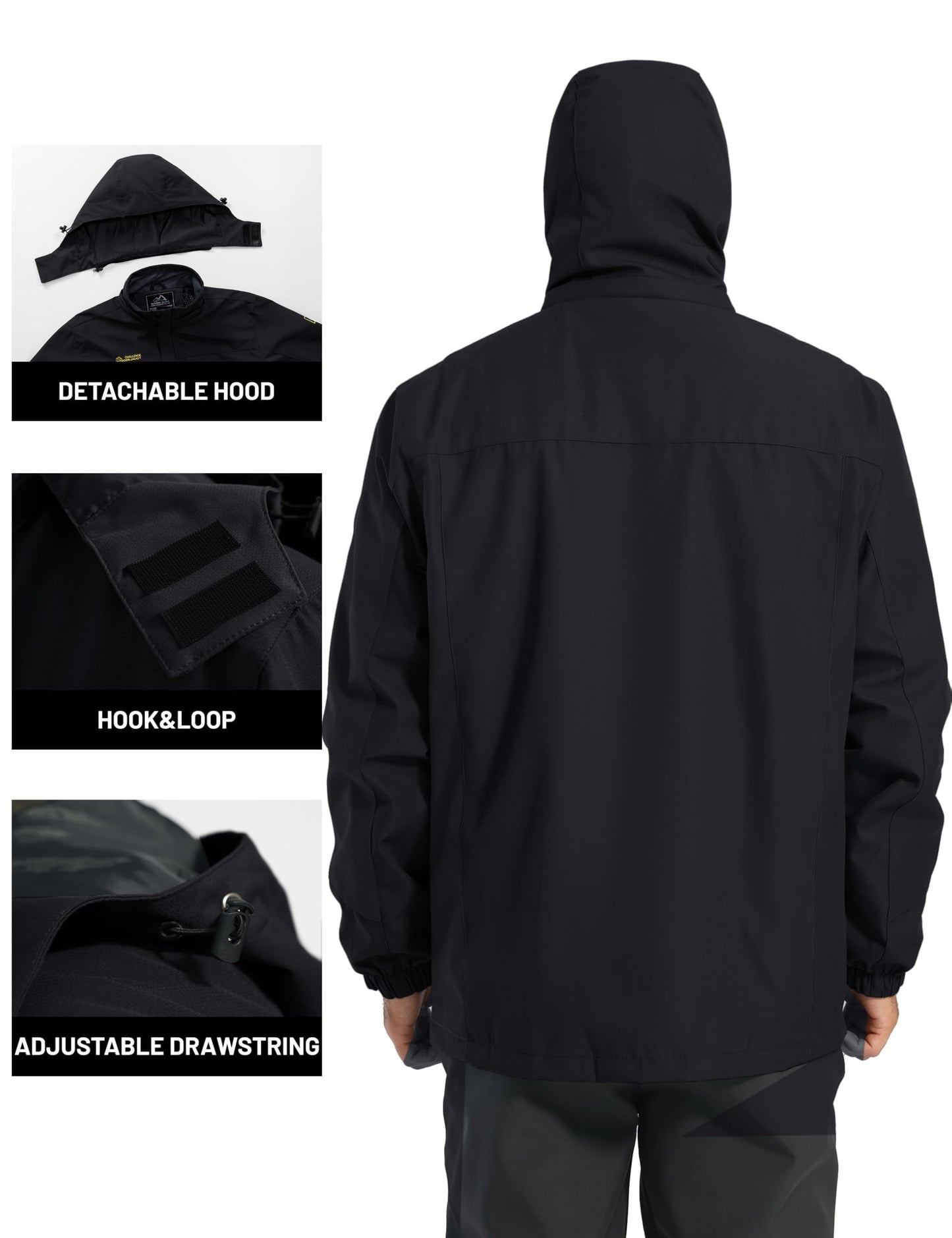 Men’s Outdoor Jacket – Lightweight Water-Resistant Hiking Coat