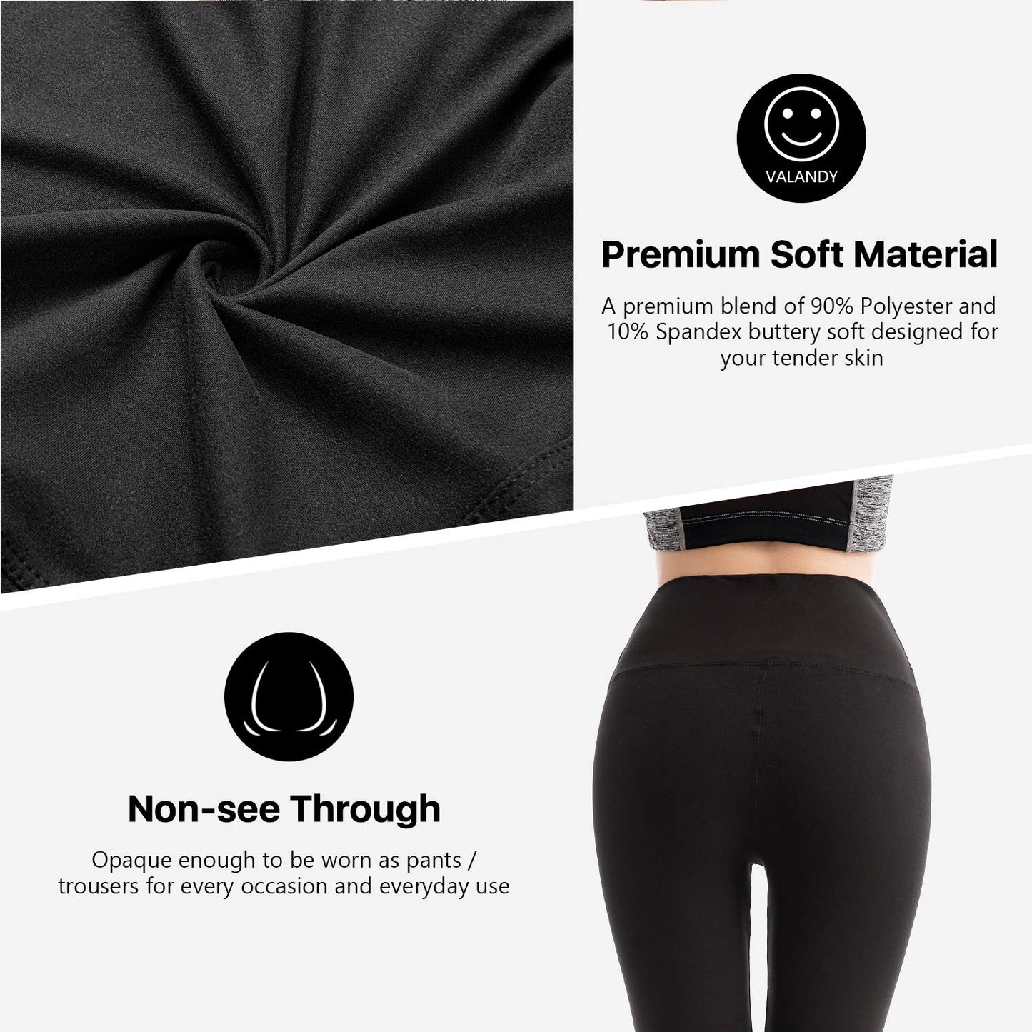 SINOPHANT 2-Pack High Waist Leggings for Women