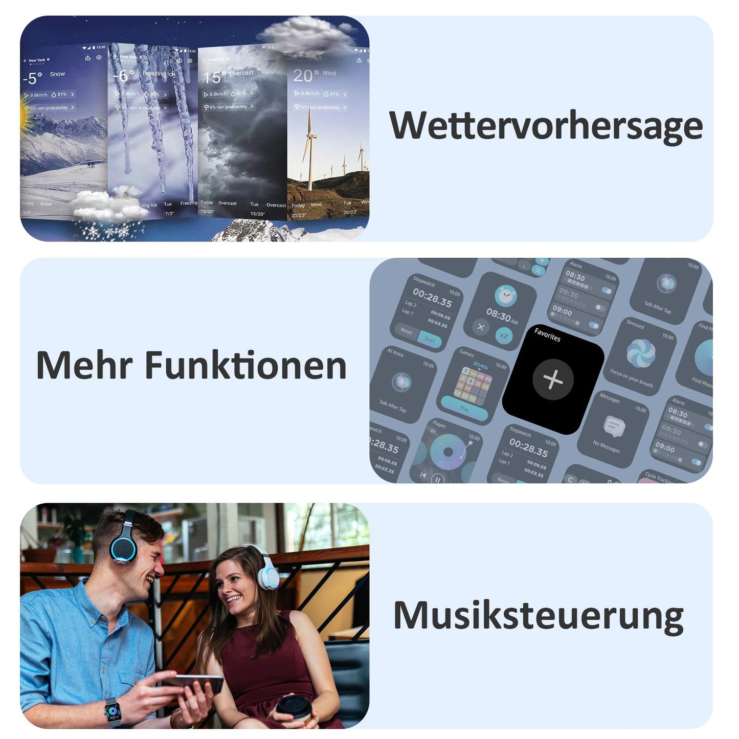 Blackview Smartwatch Herren Damen mit Telefonfunktion(Anrufe tätigen/empfangen)/Message Reminder, Sportuhr mit 100+Sportmodi, Fitnessuhr,Puls-Schlaf-Monitor, Schrittzähler, Smart Watch für Android iOS