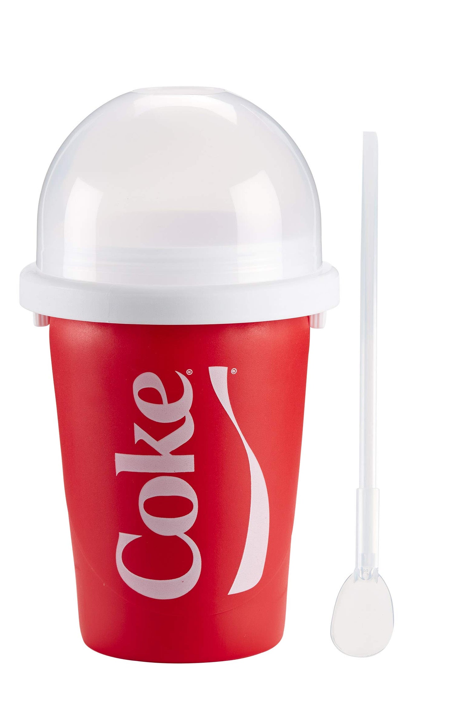 Magic Freez Slushy Maker – Tragbarer Slushy Becher aus Silikon mit 2-in-1 Strohhalm und Löffel – Slush Ice Maker für erfrischende Slushies – Slushi Cup zum Slush Eis selbermachen – 370ml