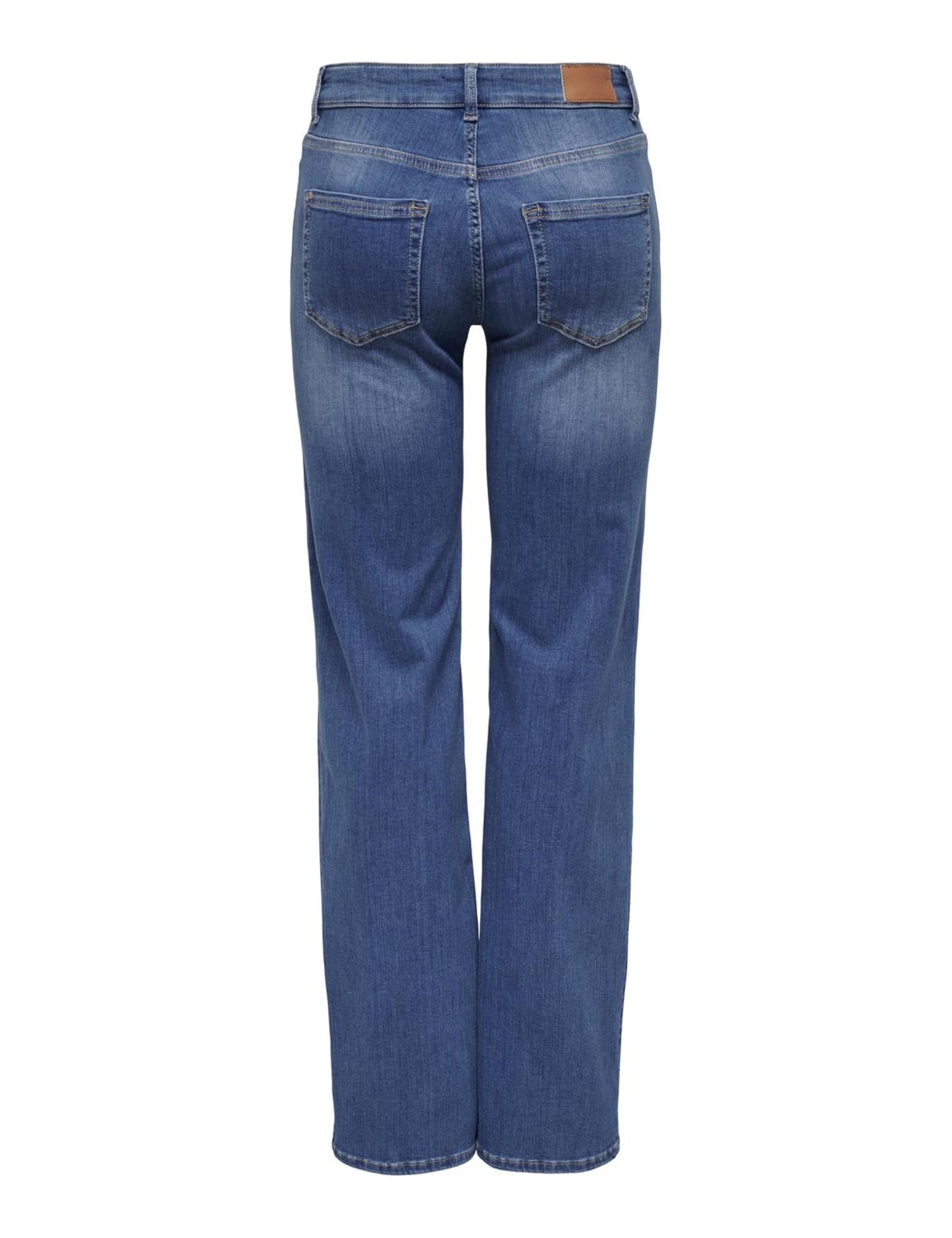 ONLY Women’s ONLBLUSH Mid-Rise Straight-Fit Jeans