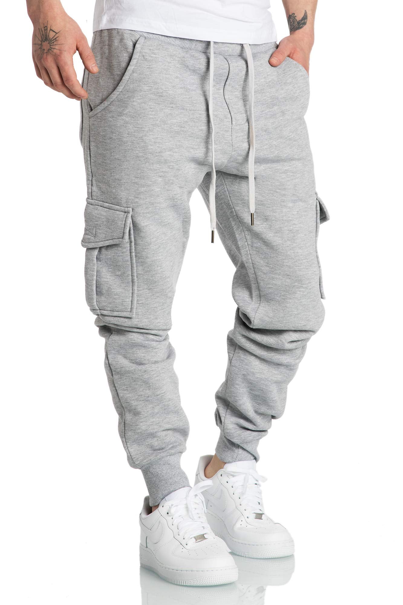 Amaci&Sons Men’s Cargo Jogger Sweatpants – Athletic Training Pants