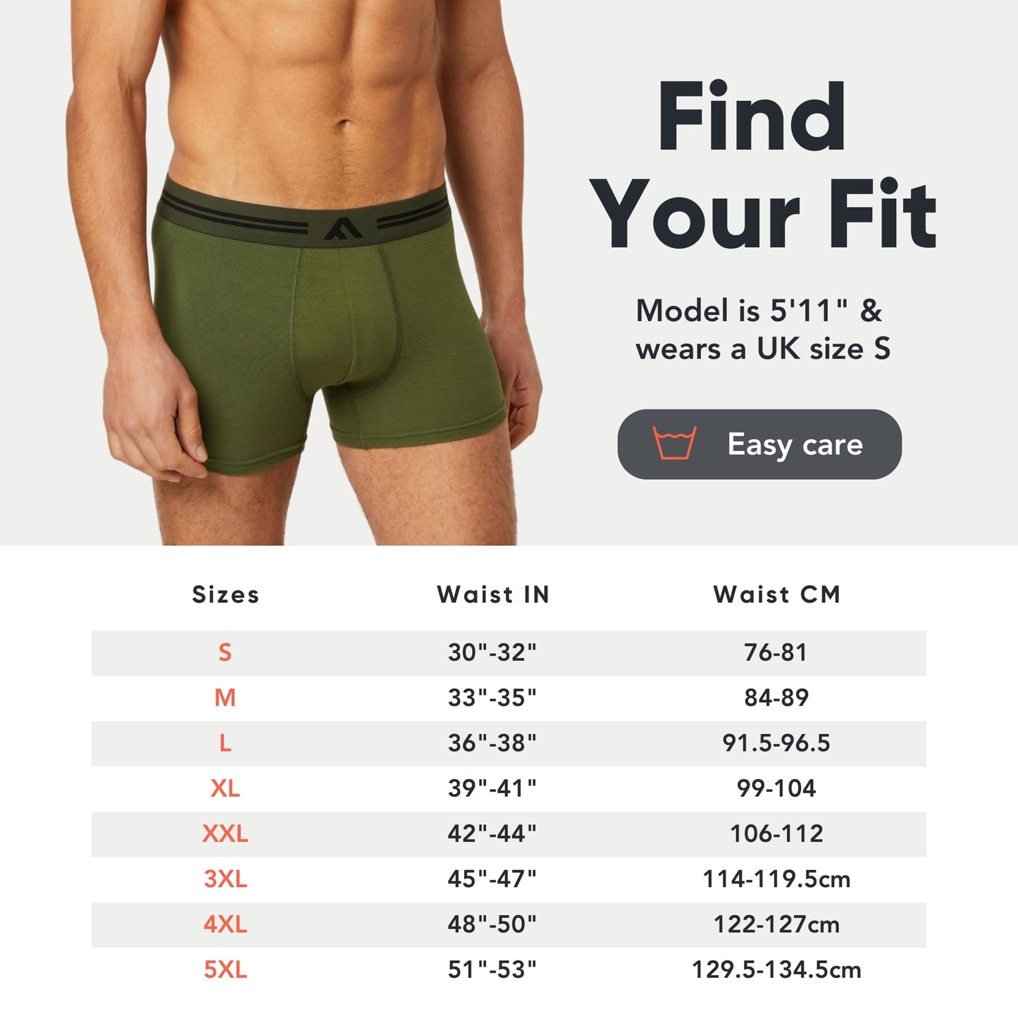 FM London 5-Pack Bamboo Men’s Boxer Shorts with Stretch-Fit Design