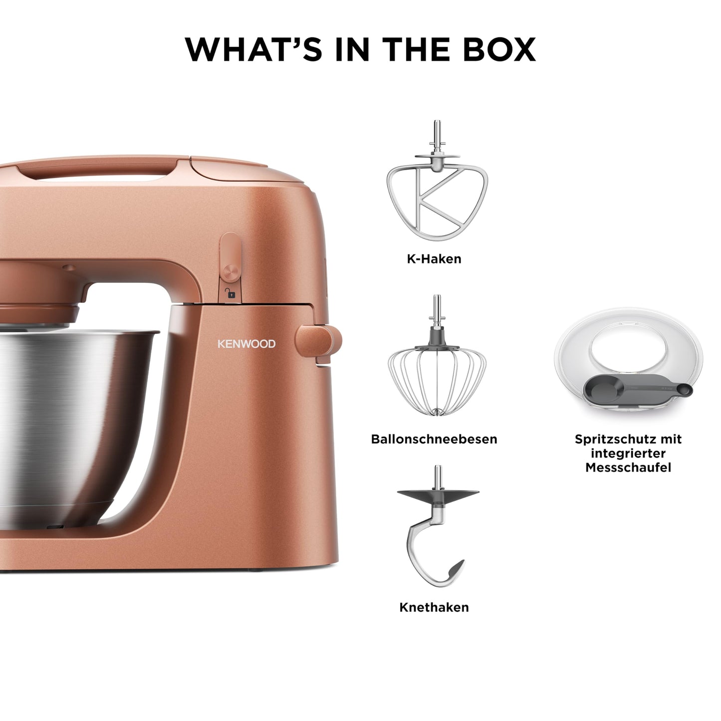 Kenwood MultiPro Go FDP22.130GY, Kompakt-Küchenmaschine nur 30cm hoch, zum Schneiden, Reiben, Pürieren und Teig Kneten, Express-Serve, 1,3 l Arbeitsbehälter, 650 W, Blau