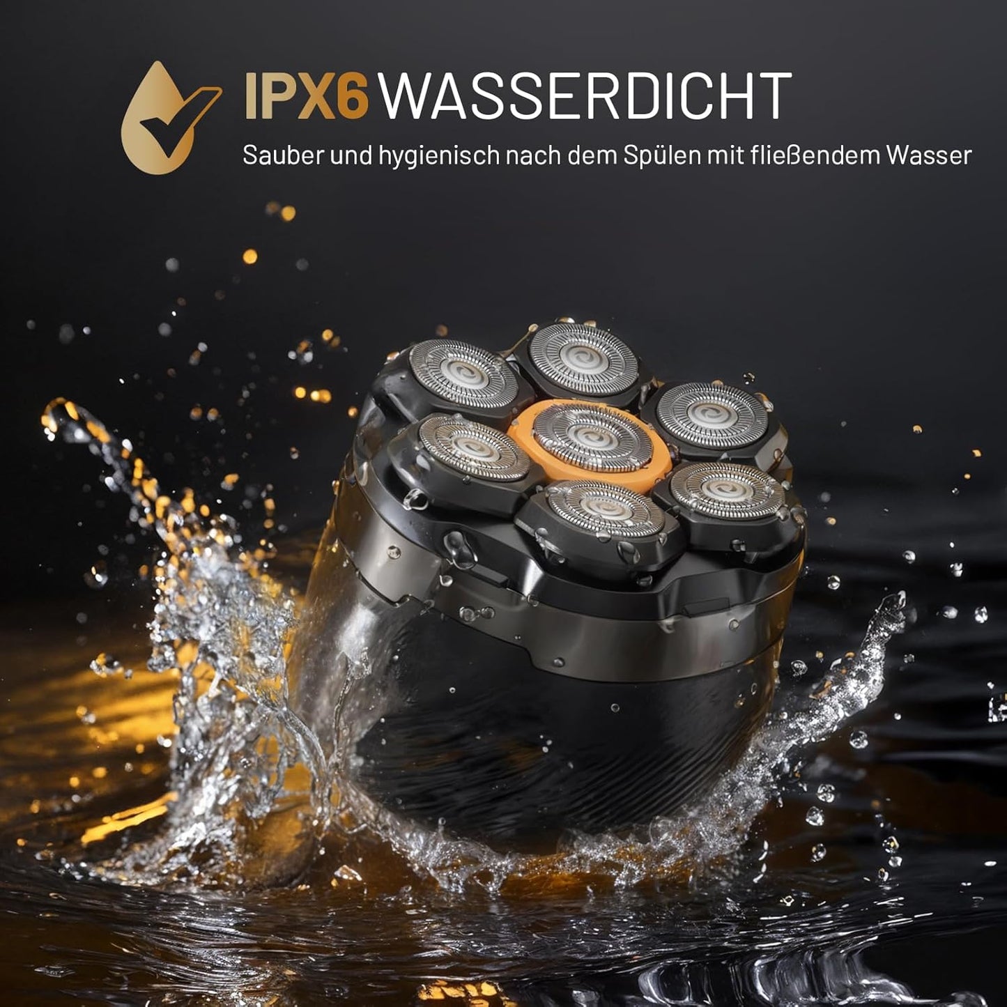 Glatzen Rasierer Herren, Dyoonoer Wasserdicht 7D Flexibler Glatzenrasierer, Magnetische Schwebender Kopf, Nass und Trocken Glatzen Rasierer mit LED Anzeige, Leicht Halten und Reinigen