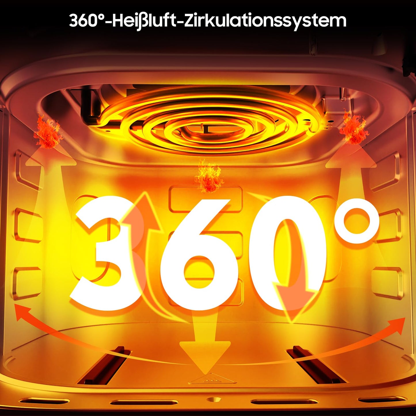 iceagle Heißluftfritteuse 6,5 L Airfryer XL - Fritteuse Ohne Fett mit Metallinnenraum | 1700W Heissluftfriteuse mit 8 Kochprogramme, Digitalem Display, mit deutschem Rezeptbuch