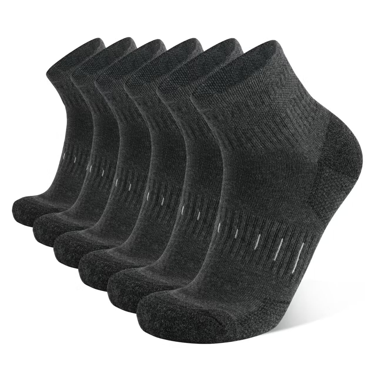 YOJOOM Men's Quarter Sports Socks 6 Pairs