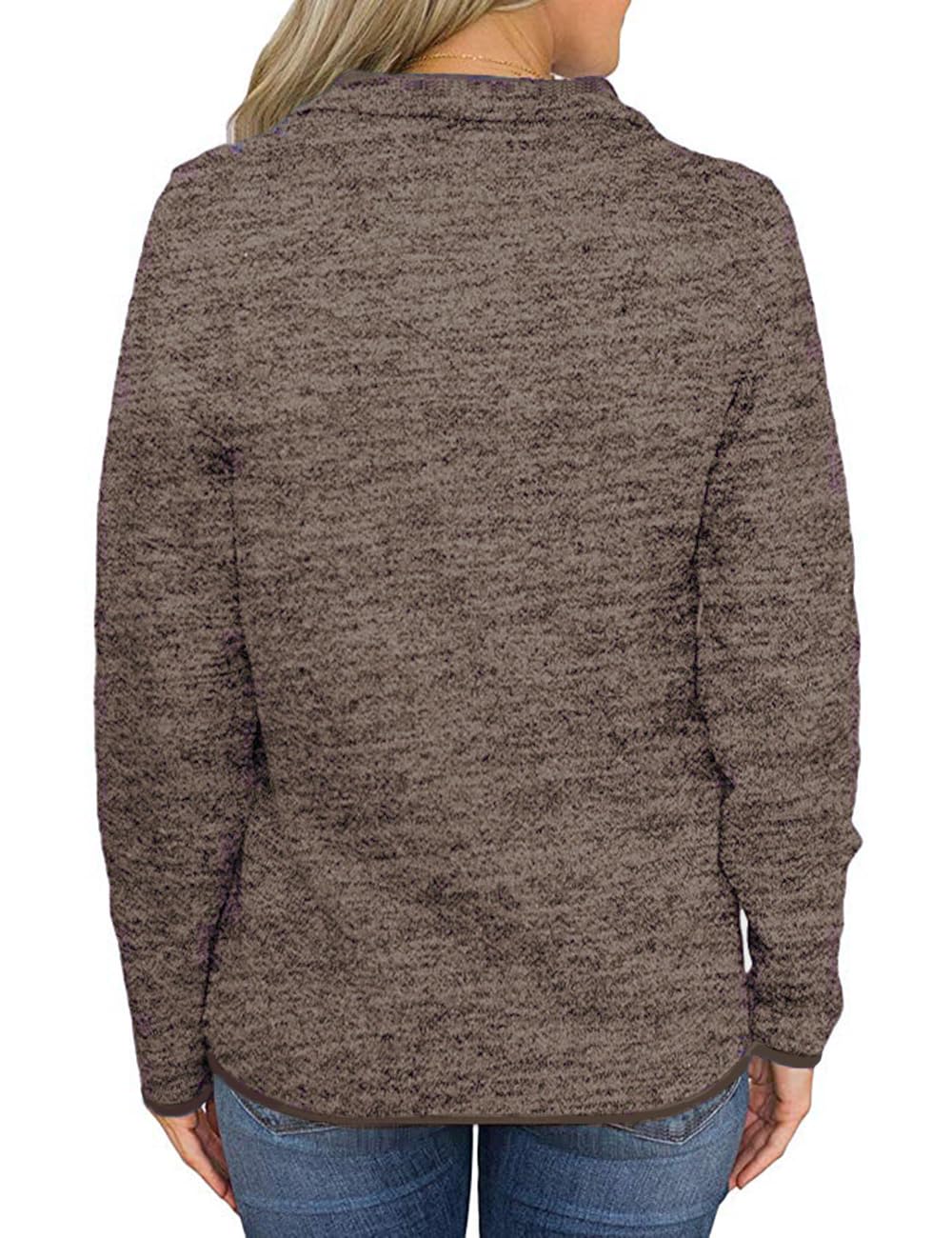 iWoo Women’s 1/4 Zip Pullover Sweatshirt – Casual Long Sleeve Top