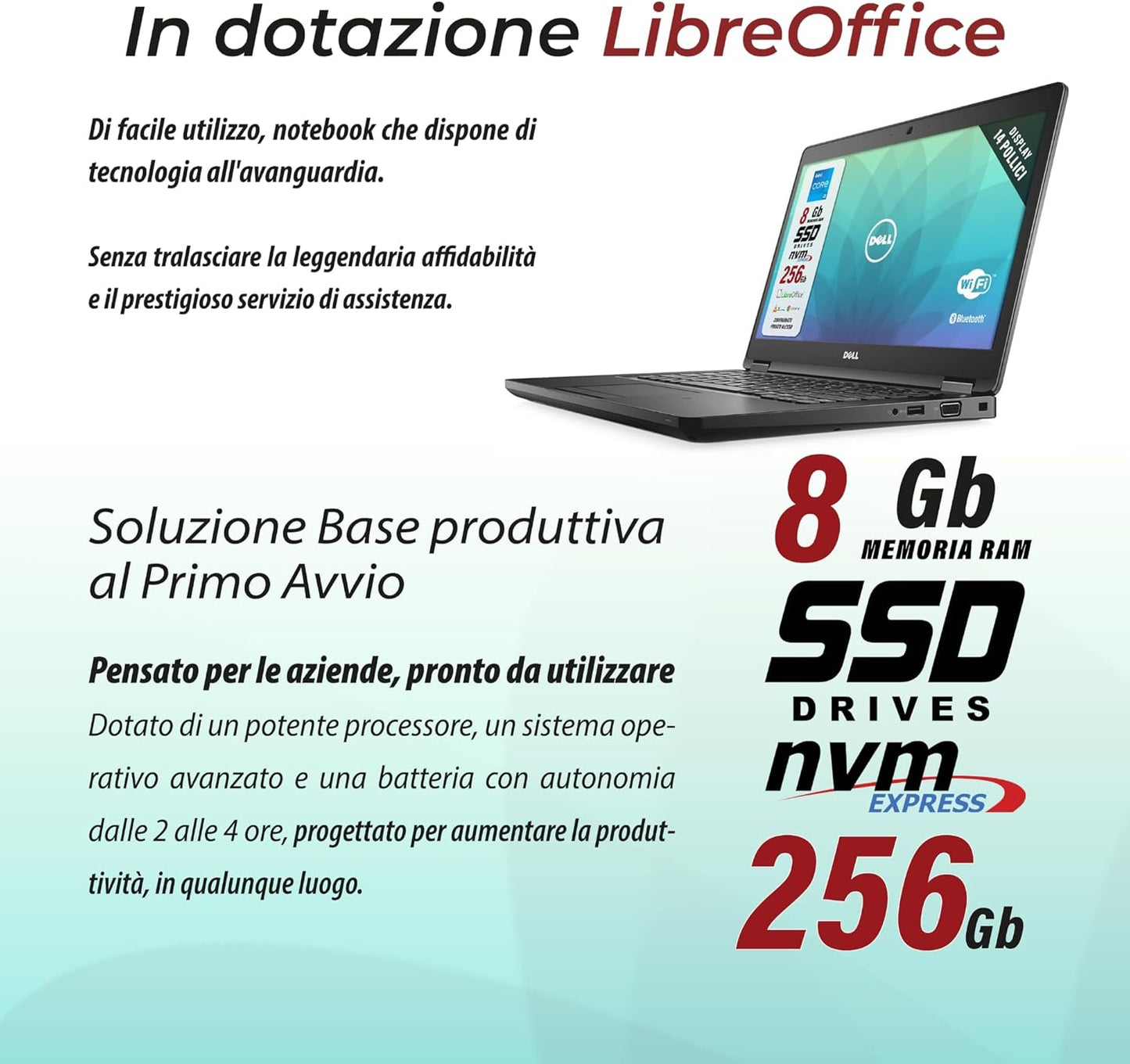 Dell Latitude 5480, 14" HD, Intel Core i5, 8GB RAM, 256GB SSD, Windows 10 Pro
