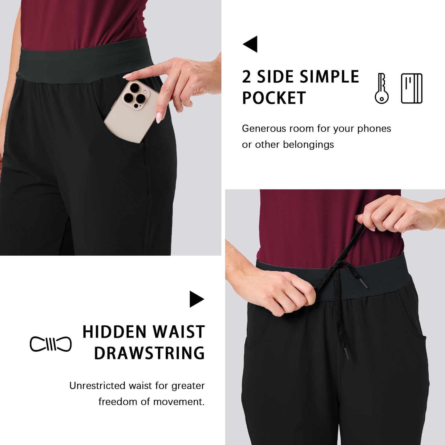 Women’s Jogging Pants – Athletic Sweatpants, Scrub Joggers for Workout