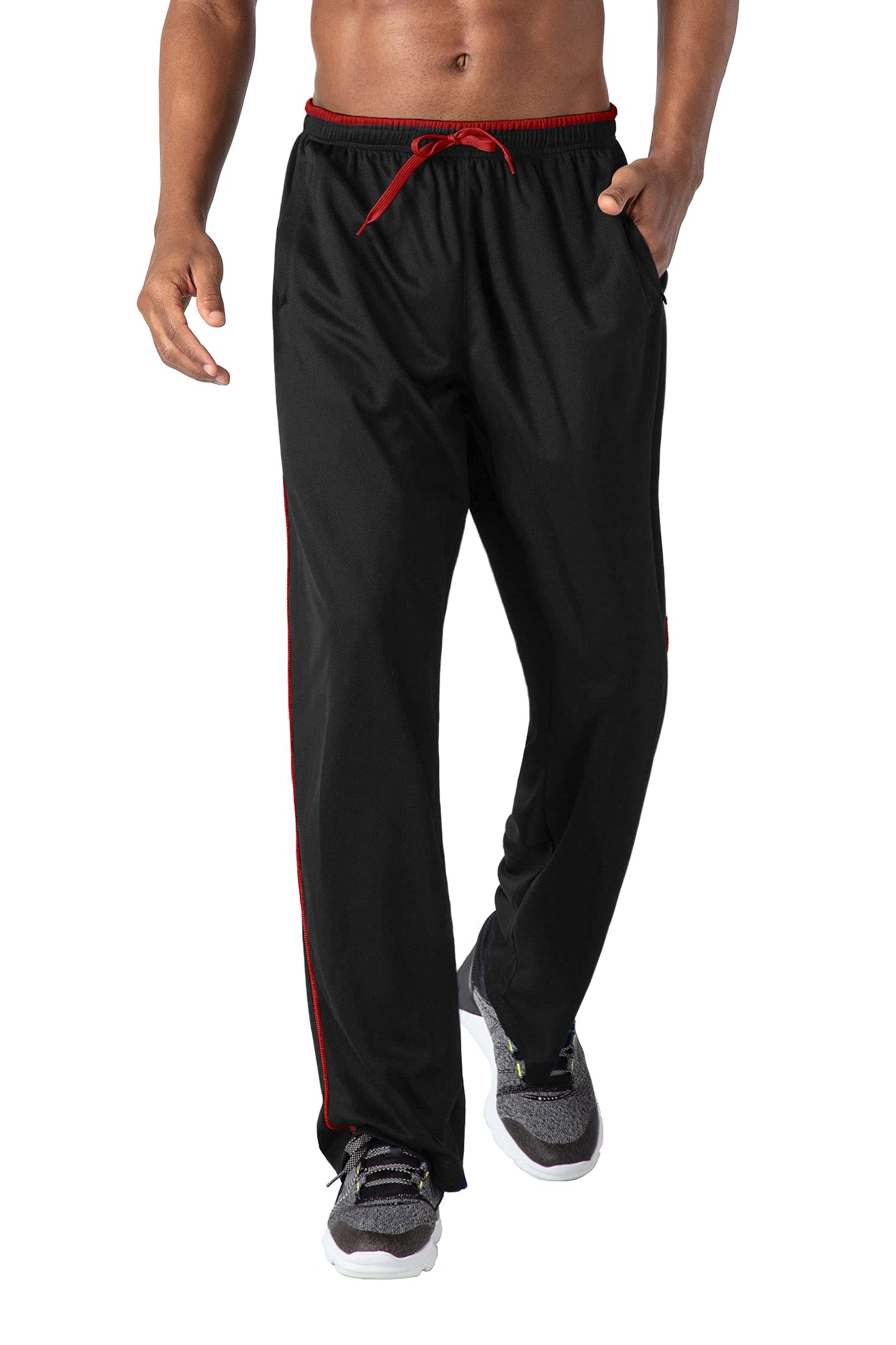KEFITEVD Men’s Lightweight Jogging Pants with Zip Pockets