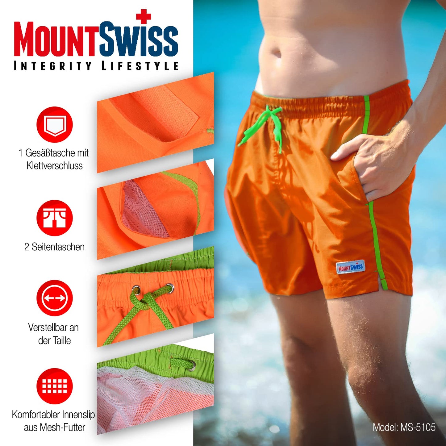 Mount Swiss Men’s Swim Shorts Dario