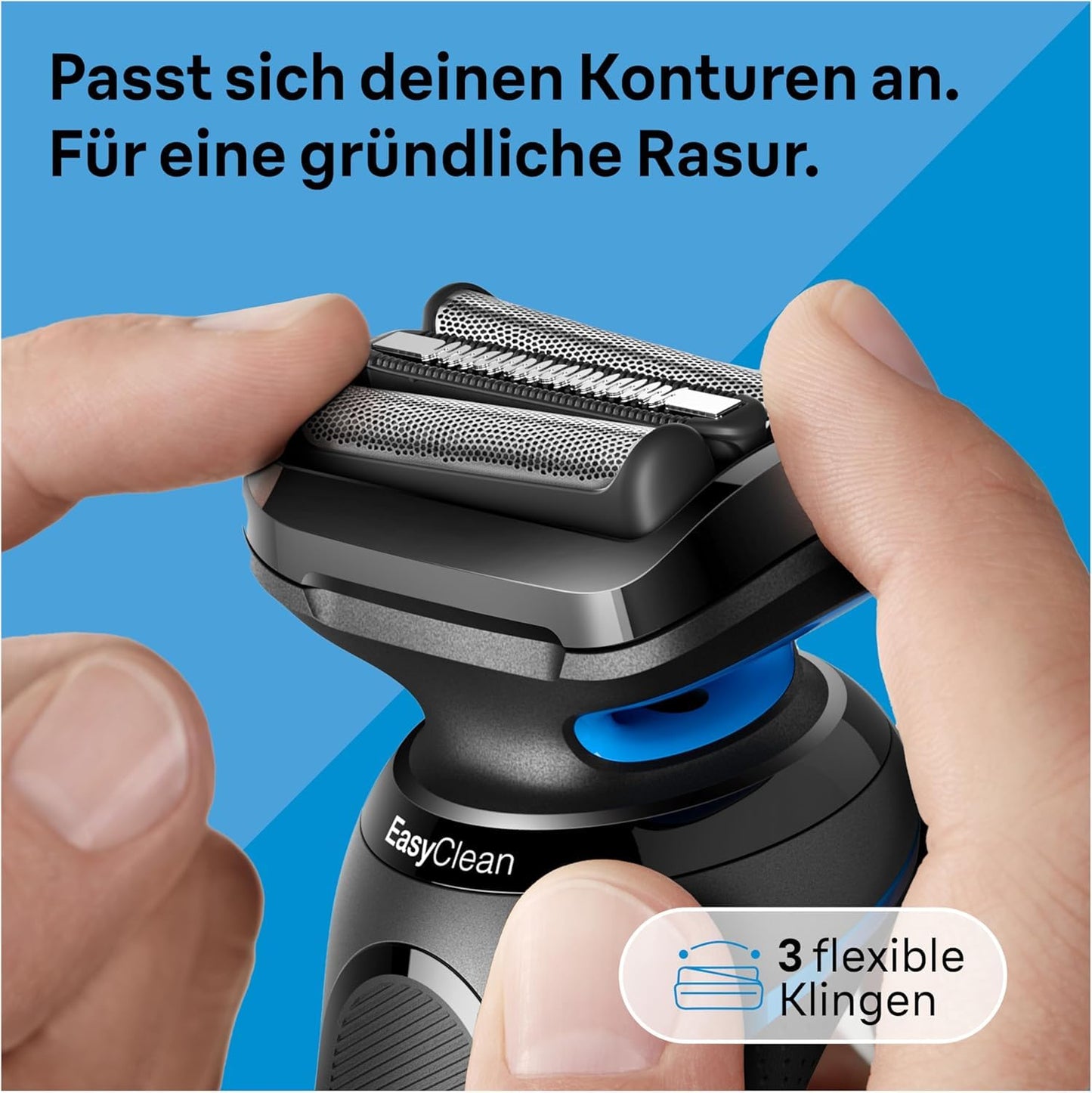 Braun Series 5 Elektrorasierer mit EasyClick Barttrimmer Aufsatz, Rasierer Herren Elektrisch Ladestation, EasyClean, Wet & Dry, rasierapparat, trockenrasierer, Made in Germany, 51-M4500cs, mintgrün