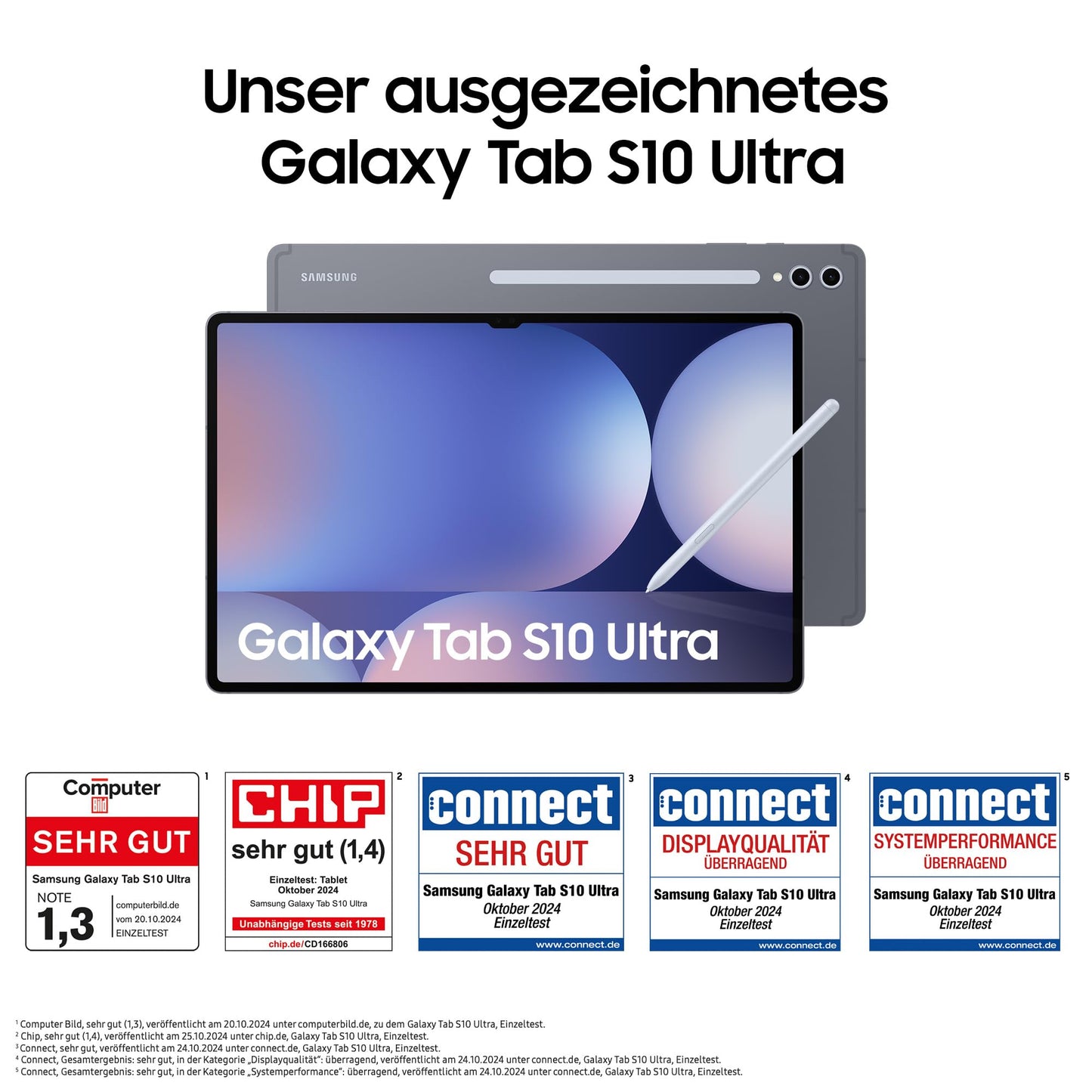 Samsung Galaxy Tab S10 Ultra AI Tablet, 12GB RAM, AMOLED Display, S Pen, WiFi