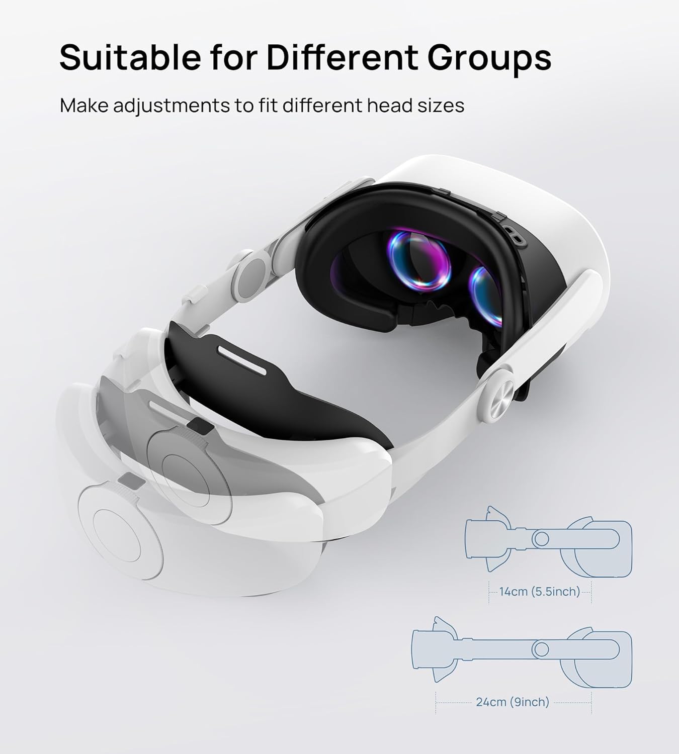 TRANSNOVO Elite Strap Compatible with Meta Quest 3S Accessories, 10000 mAh Battery Pack Head Strap with ONE Button Adjustment Mechanism, Improved Comfort and Extended Playtime of 2-3.5 Hours
