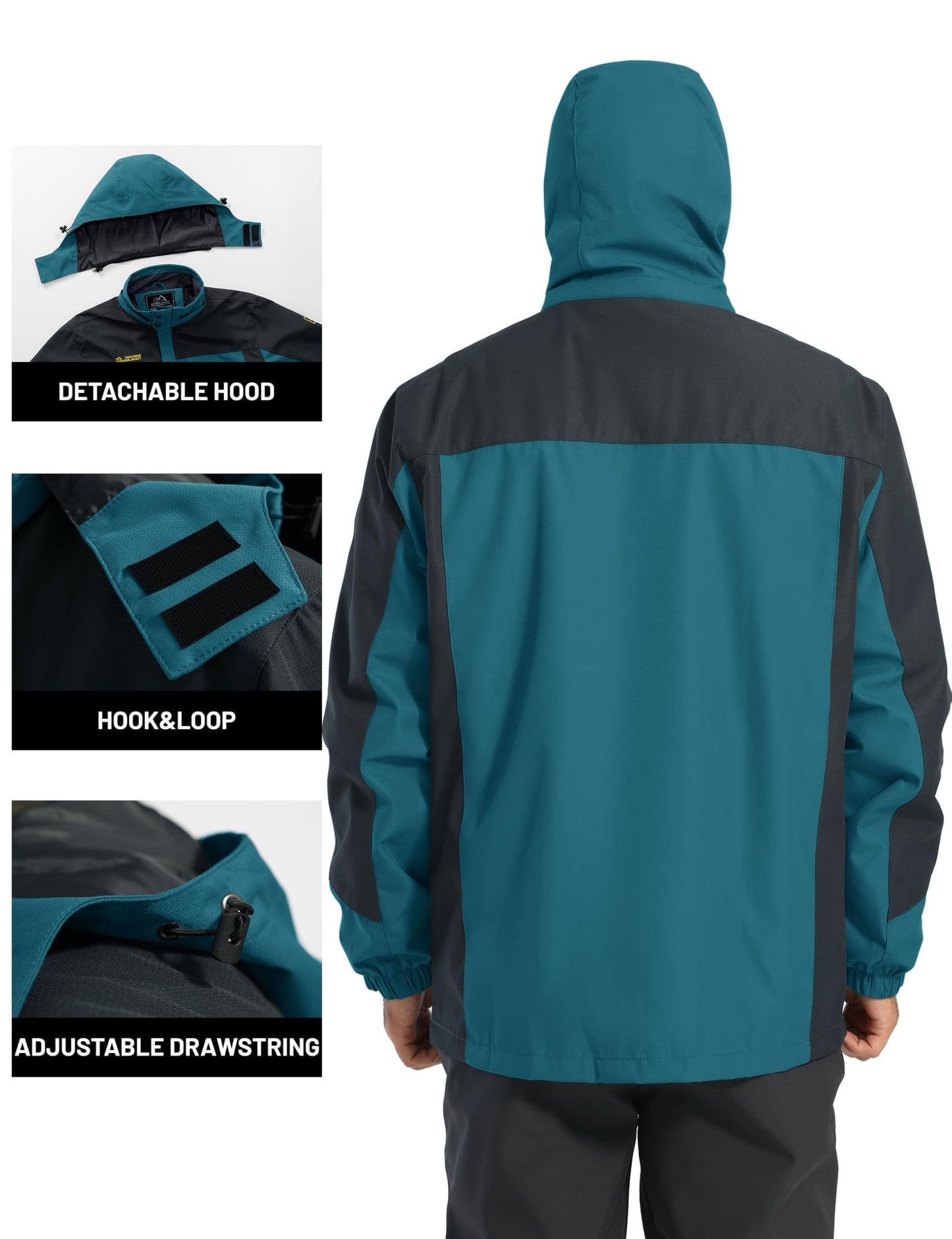 Men’s Outdoor Jacket – Lightweight Water-Resistant Hiking Coat