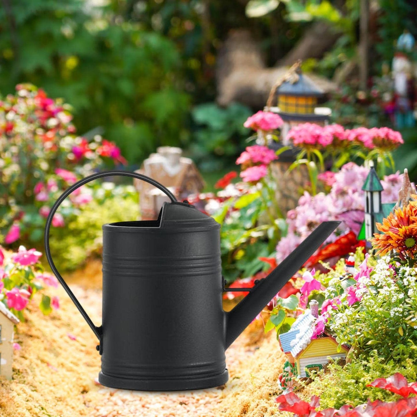 Sharplace Gießkanne Gartengießkanne Blumengießkanne Pflanzengießer aus Kunststoff mit abnehmbarem Zerstäuber und langem Auslauf Ideal für die Gartenbewässerung zu Hause
