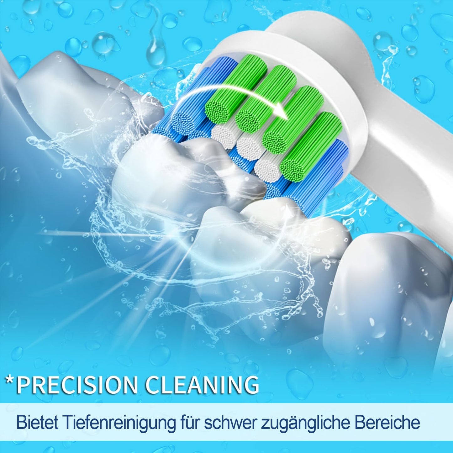 16 Stück Precision Aufsteckbürsten Kompatibel mit Oral B Elektrische Zahnbürsten. 8er Weiß und 8er Schwarz. von Betterchoi