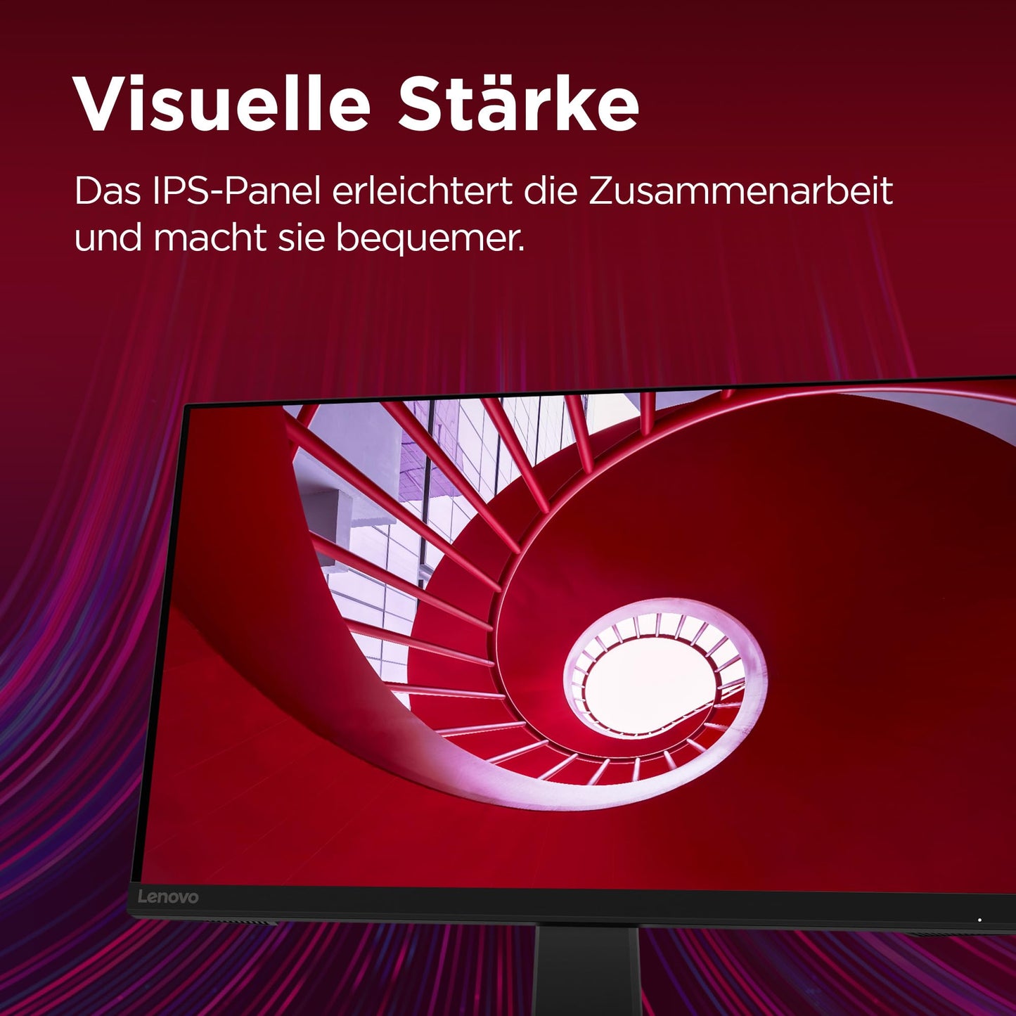 Lenovo N27q | 27" QHD Monitor | 2560x1440 | 100Hz | 300 nits | 4ms Reaktionszeit | HDMI | DisplayPort | schwarz